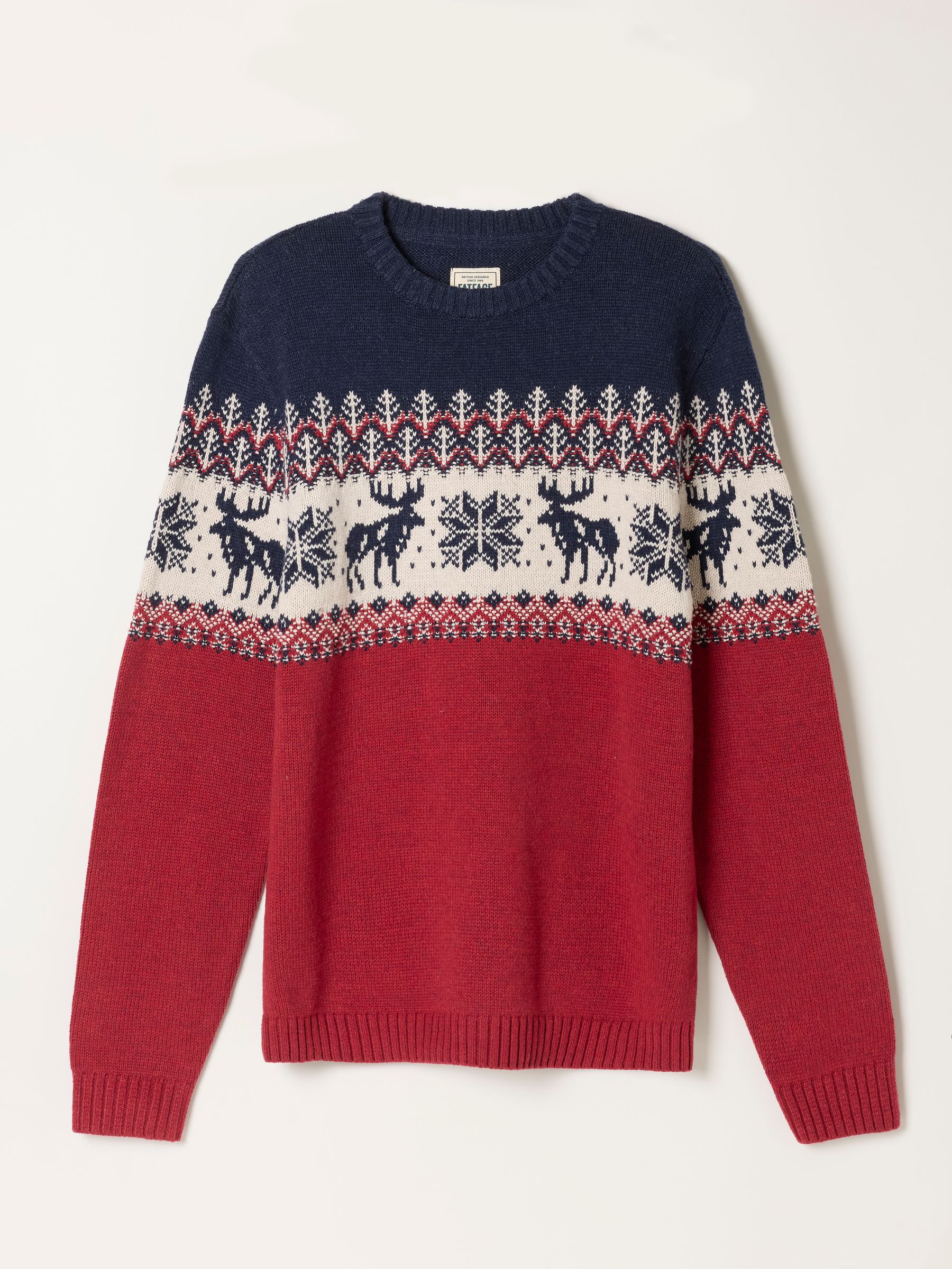 Red Moose Crew Neck Knitted Christmas Jumper - Image 3 of 3 Red Moose Crew Neck Knitted Christmas Jumper - Image 3 of 3