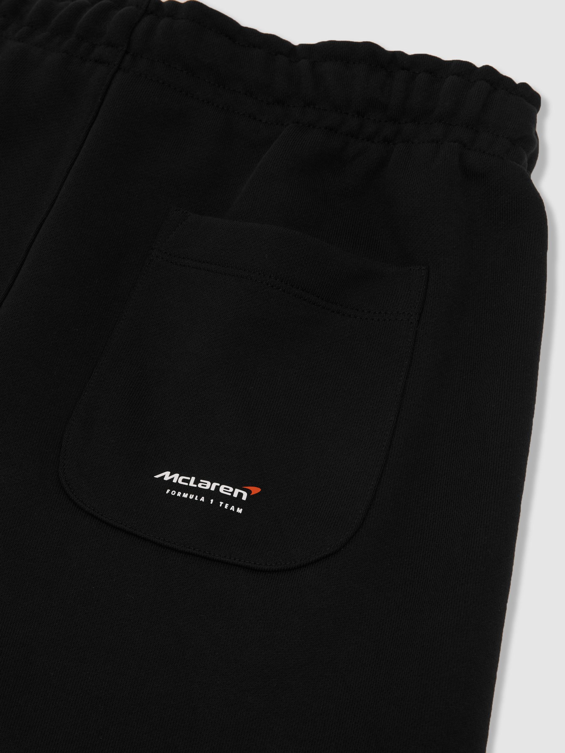 McLaren Racing Motif Drawstring Shorts in Washed Black - Image 8 of 8