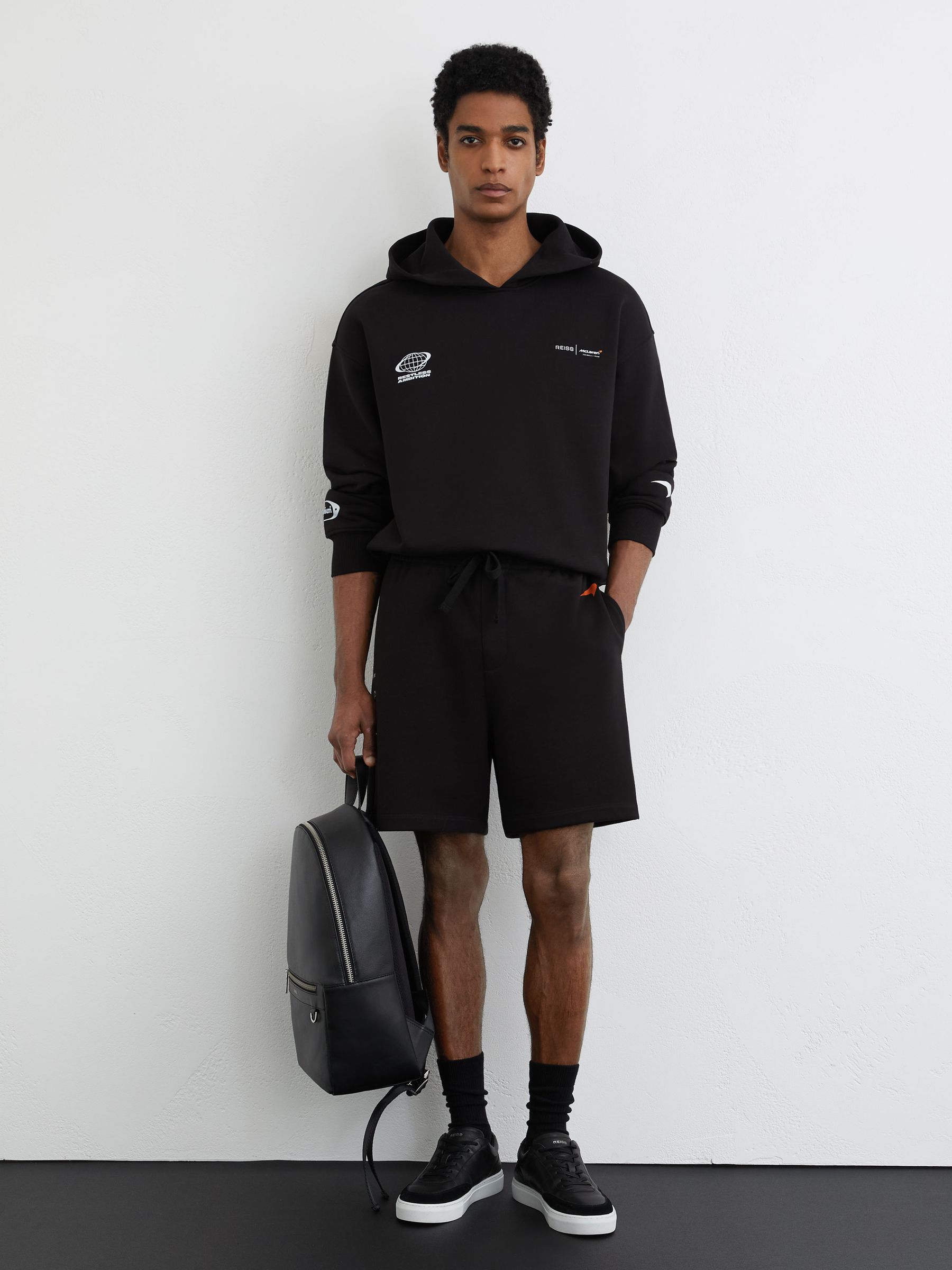 McLaren Racing Heavyweight Motif Hoodie Unisex-Fit in Washed Black - Image 3 of 8