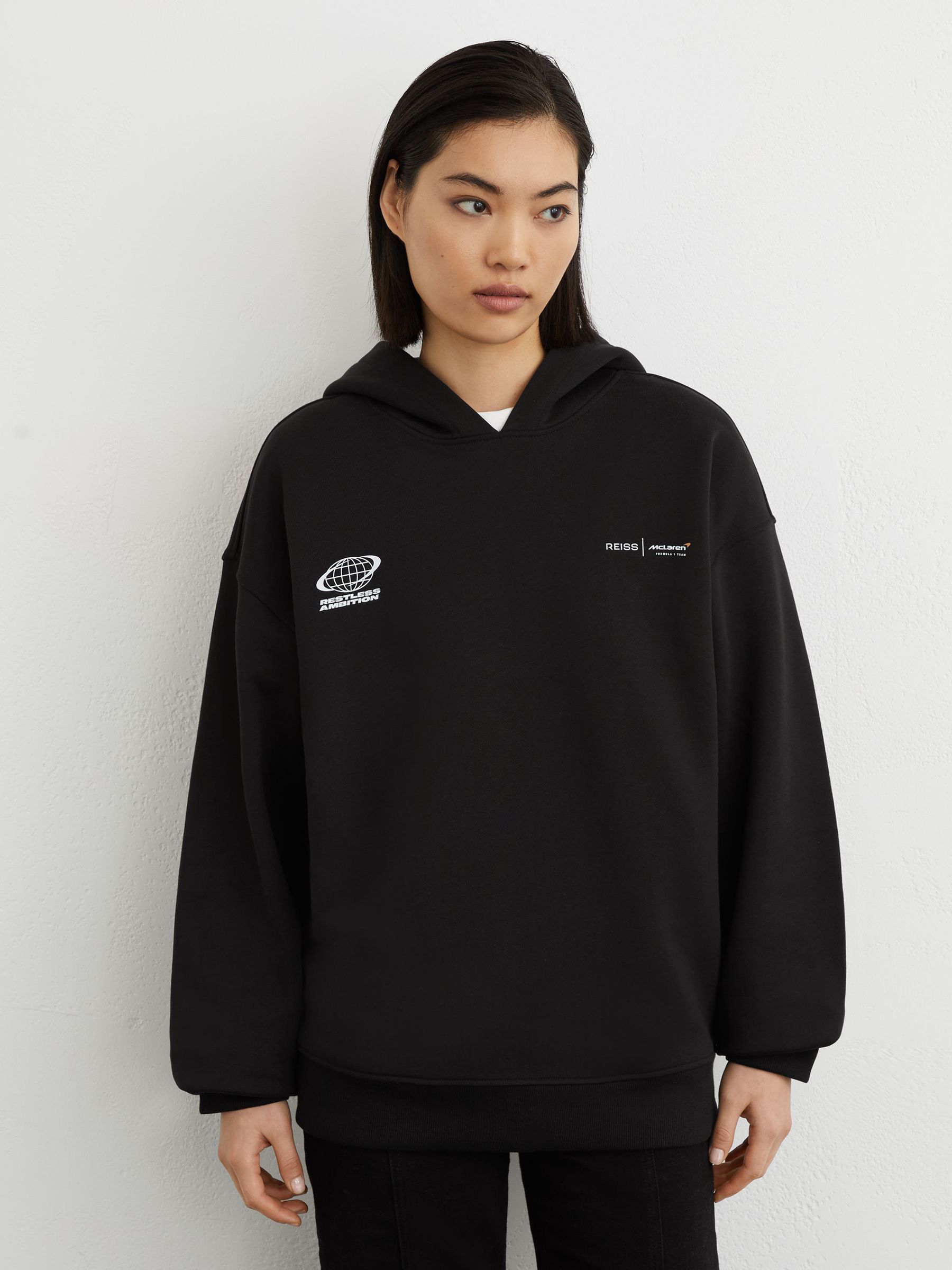 McLaren Racing Heavyweight Motif Hoodie Unisex-Fit in Washed Black - Image 4 of 8