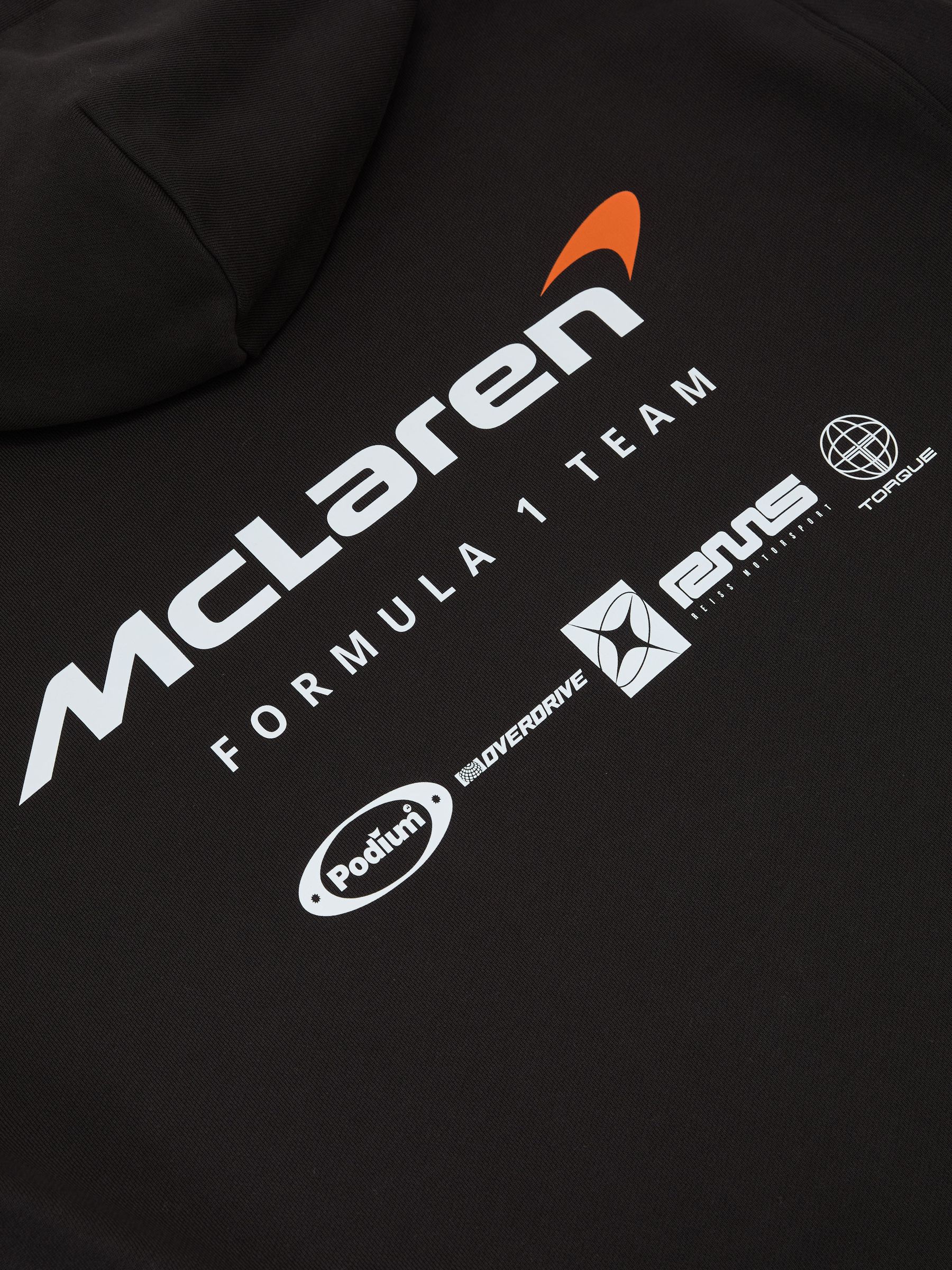 McLaren Racing Heavyweight Motif Hoodie Unisex-Fit in Washed Black - Image 8 of 8