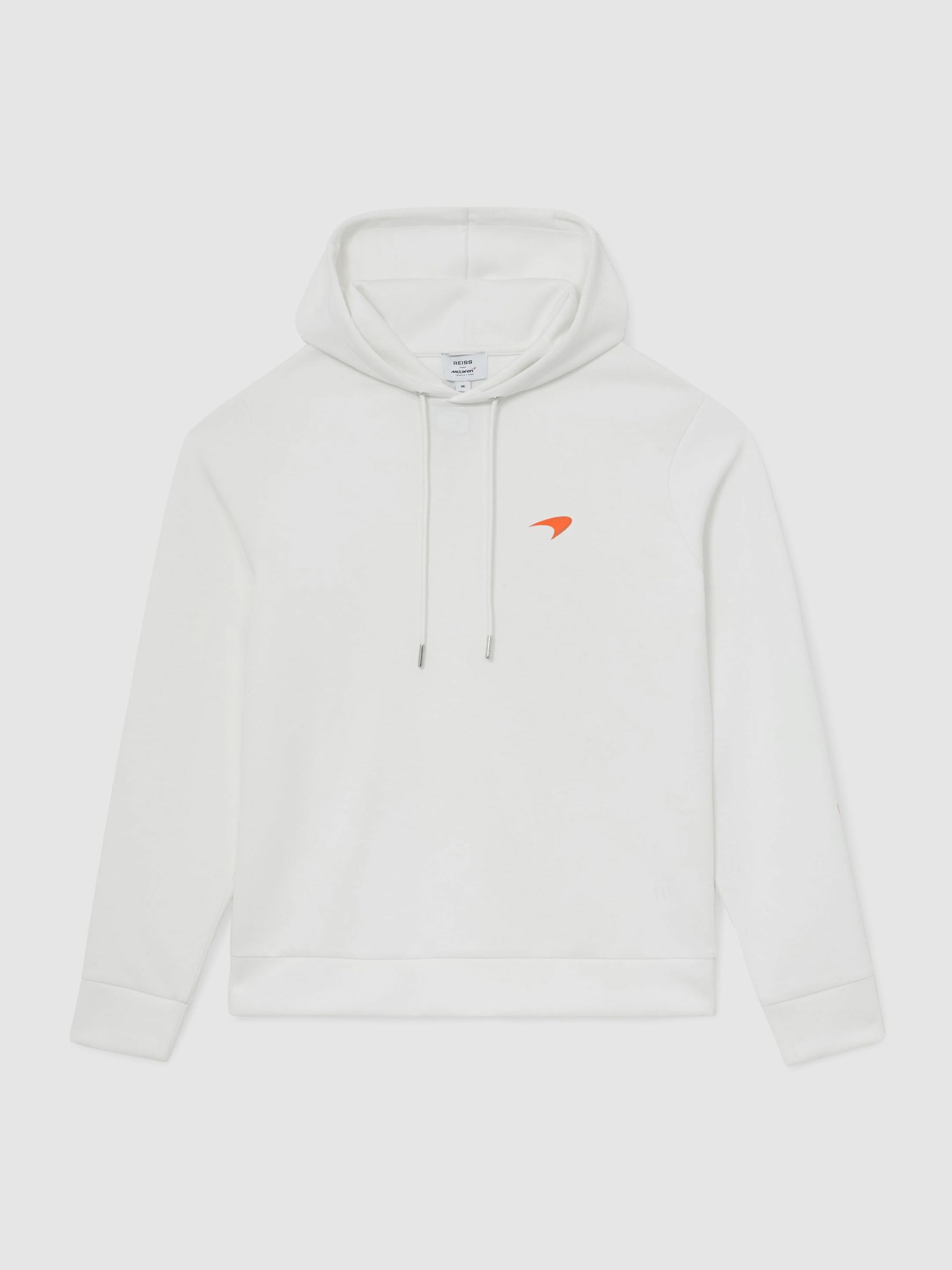 McLaren White Racing Interlock Speedmark Hoodie in White - Image 2 of 8