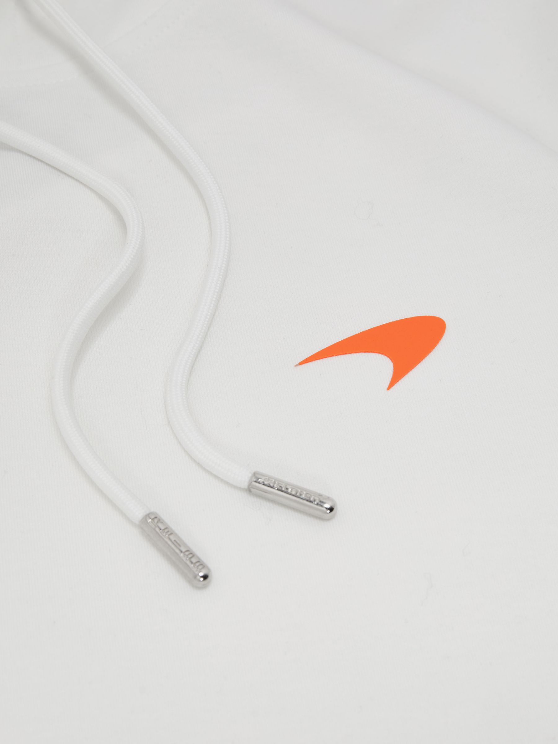 McLaren White Racing Interlock Speedmark Hoodie in White - Image 8 of 8