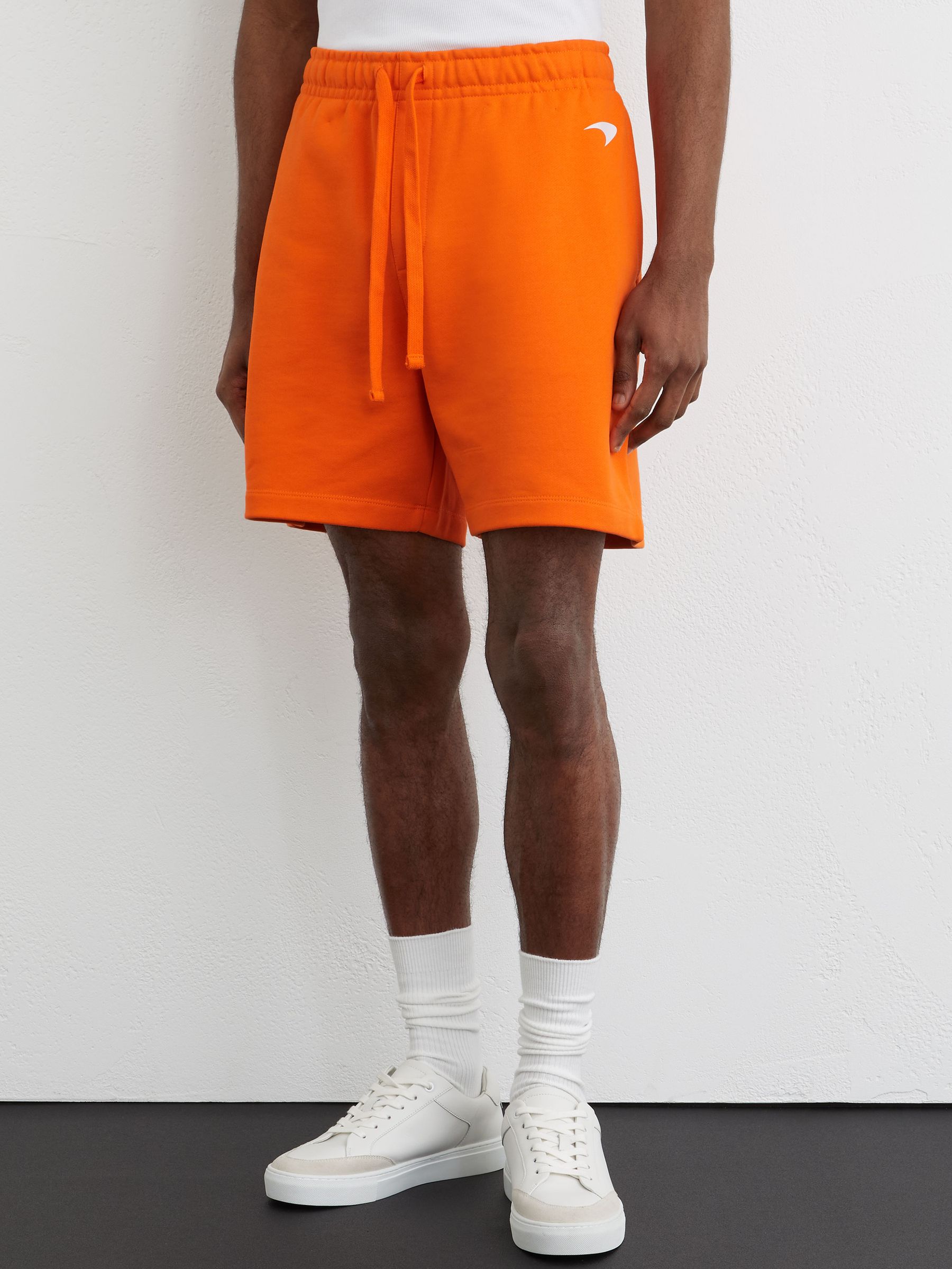 McLaren Racing Motif Drawstring Shorts in Papaya Orange - Image 3 of 7