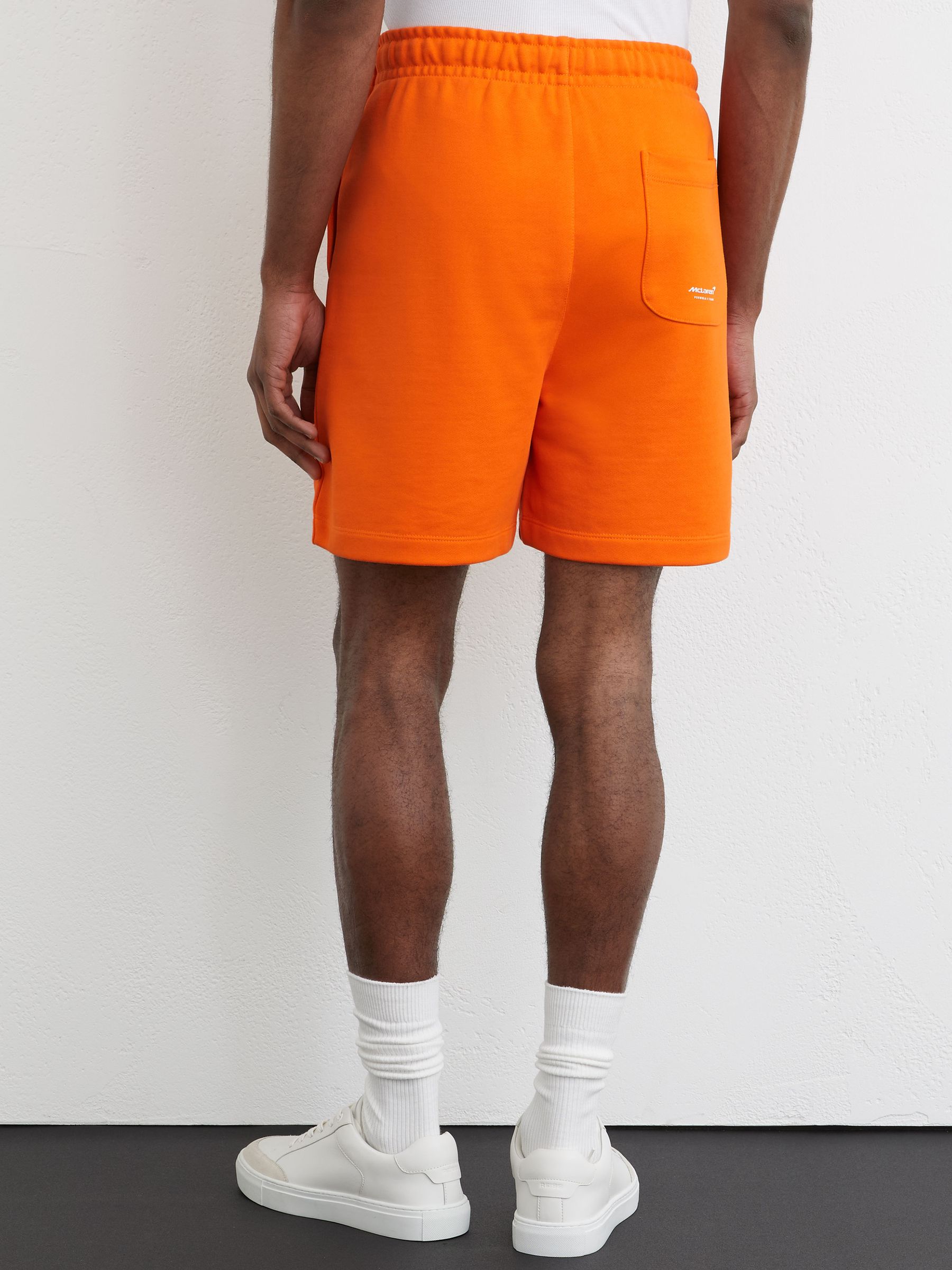 McLaren Racing Motif Drawstring Shorts in Papaya Orange - Image 5 of 7