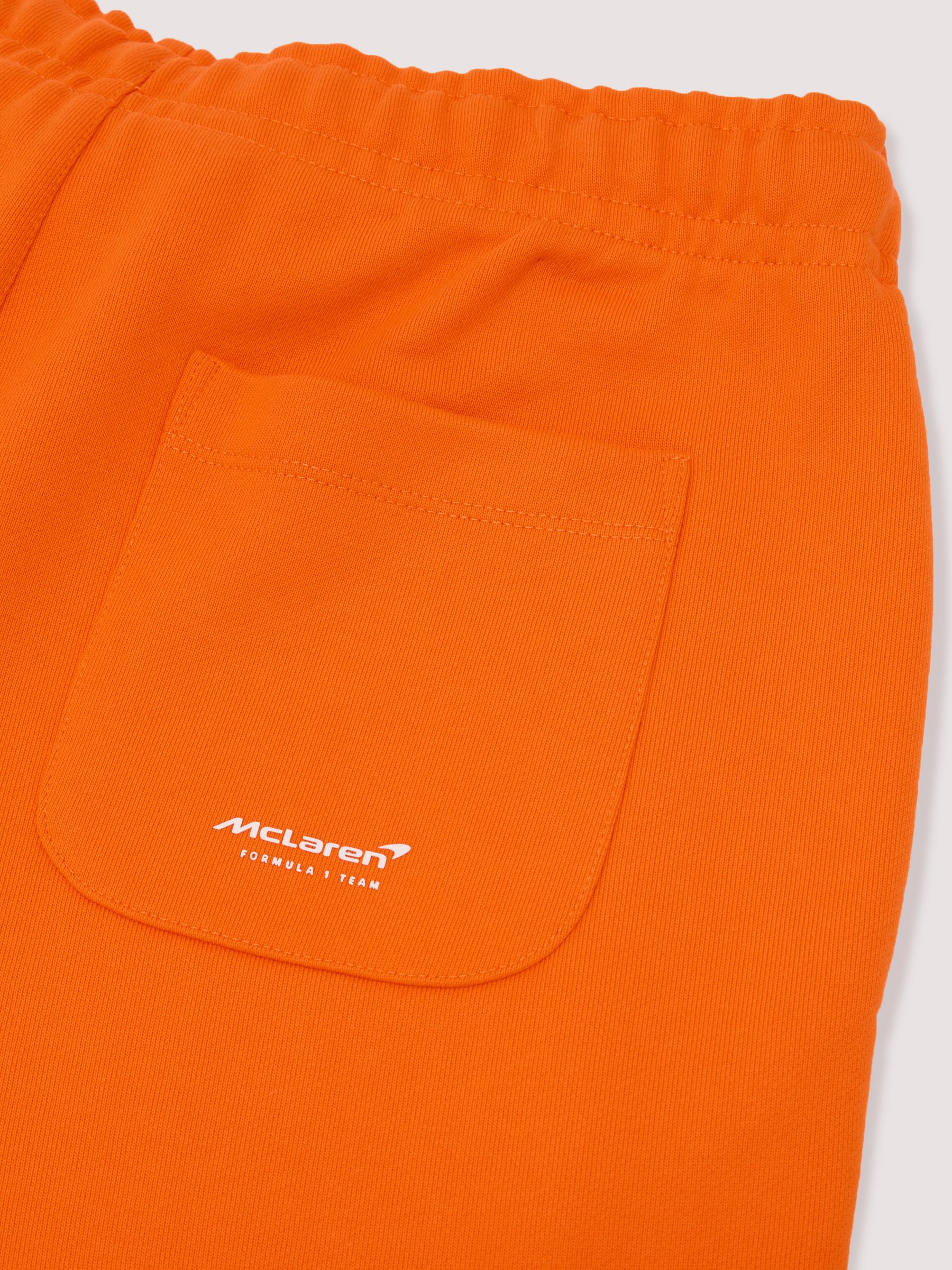 McLaren Racing Motif Drawstring Shorts in Papaya Orange - image 3