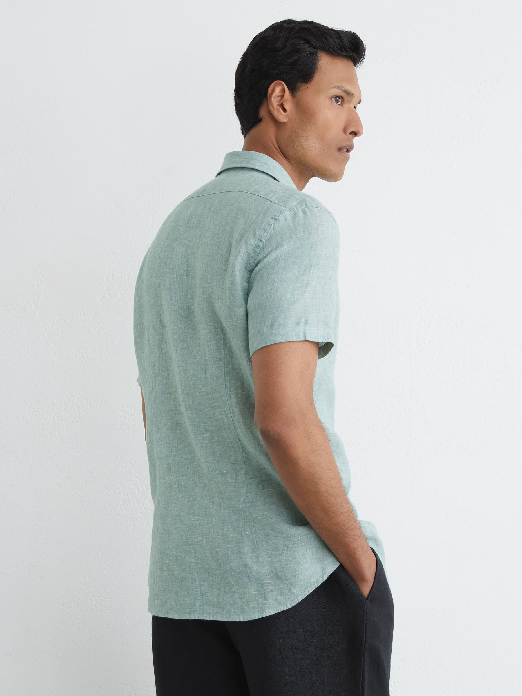 Shirt in Sage Melange - Image 5 of 6