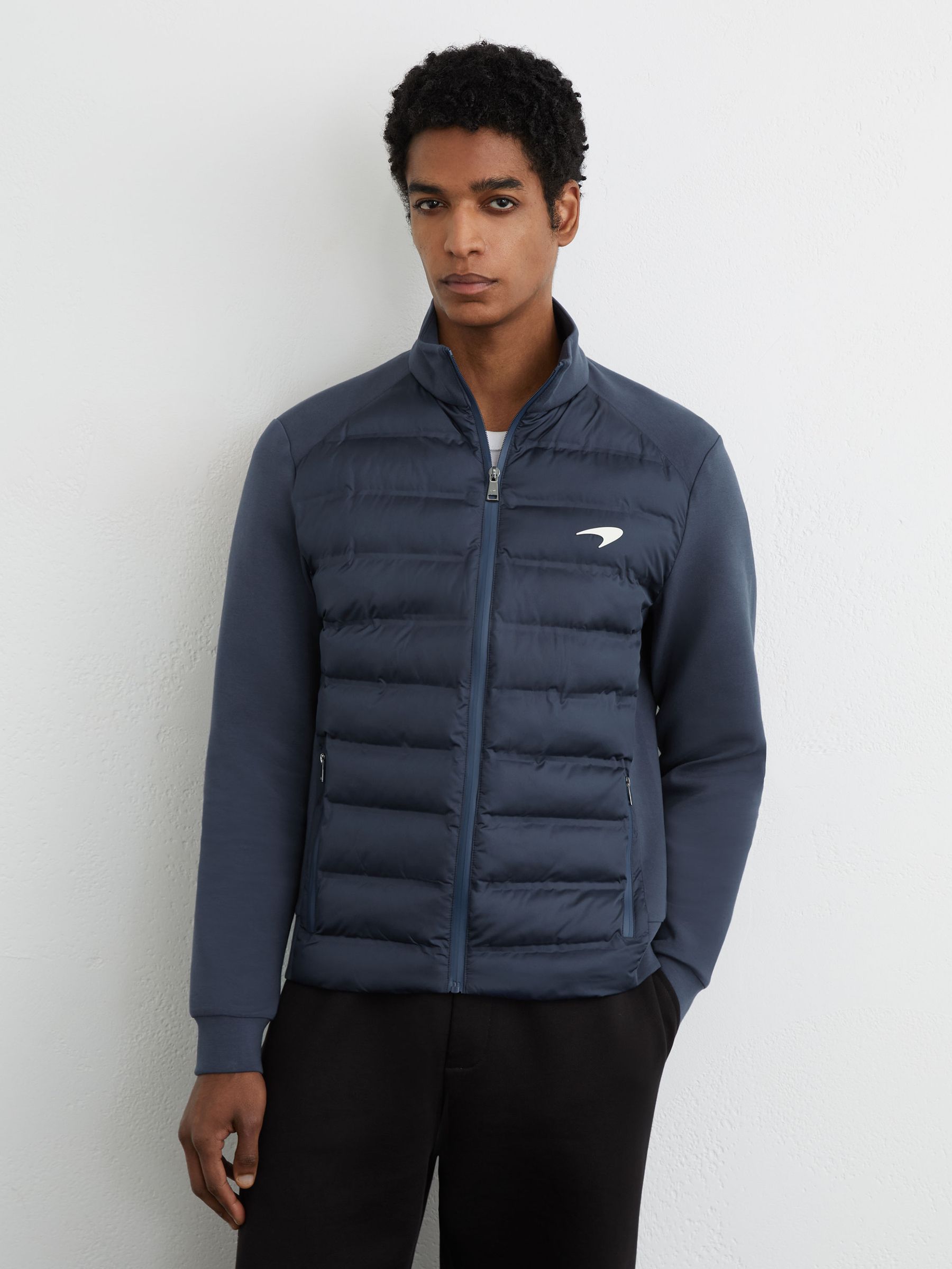 McLaren Airforce Blue Racing Hybrid Quilted Jacket in Airforce Blue - Image 1 of 7
