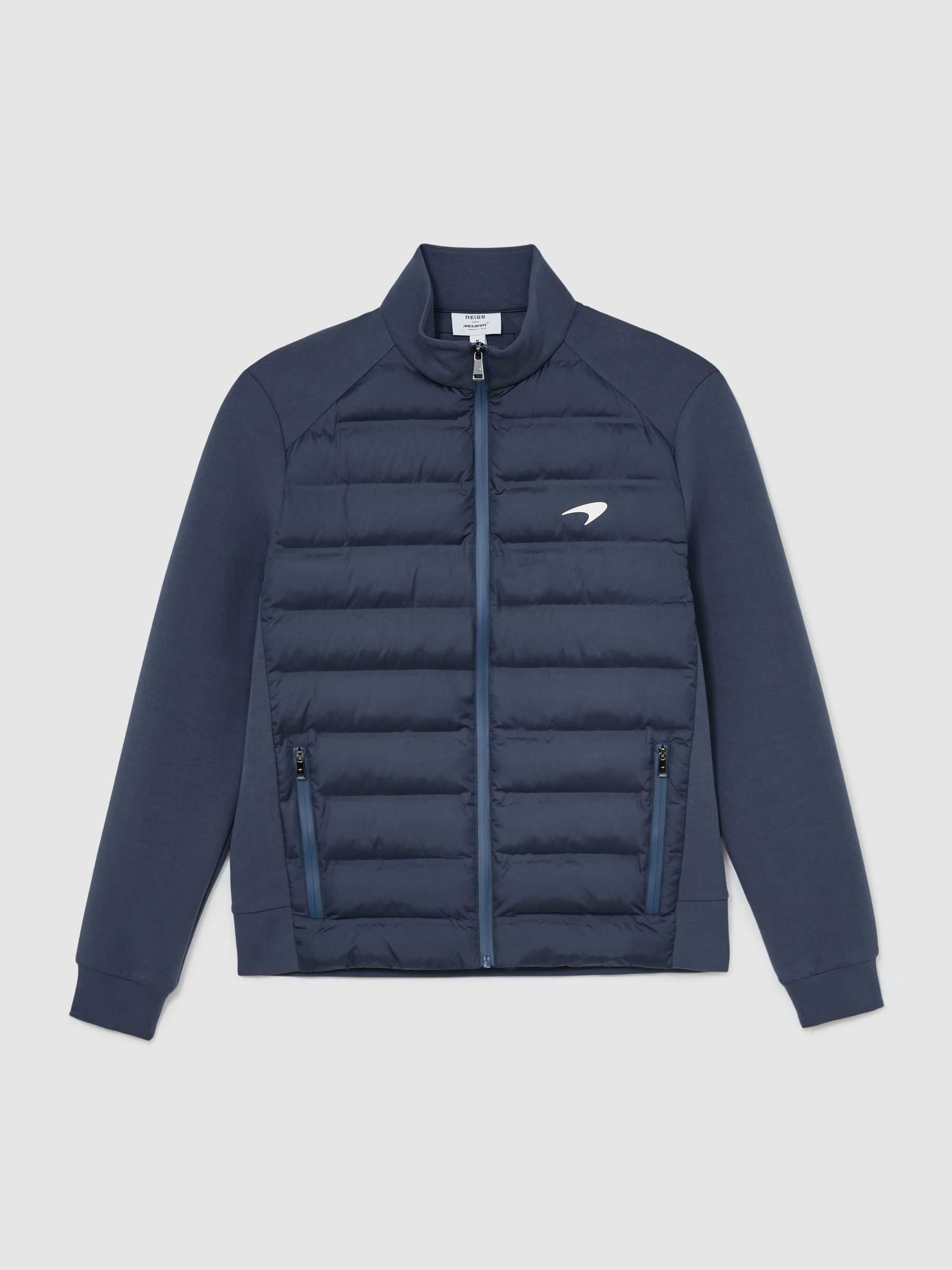 McLaren Racing Hybrid Quilted Jacket in Airforce Blue