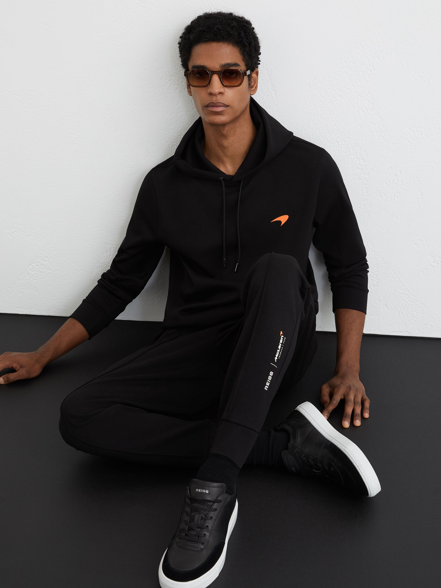 McLaren Racing Interlock Speedmark Joggers in Black - Image 1 of 7
