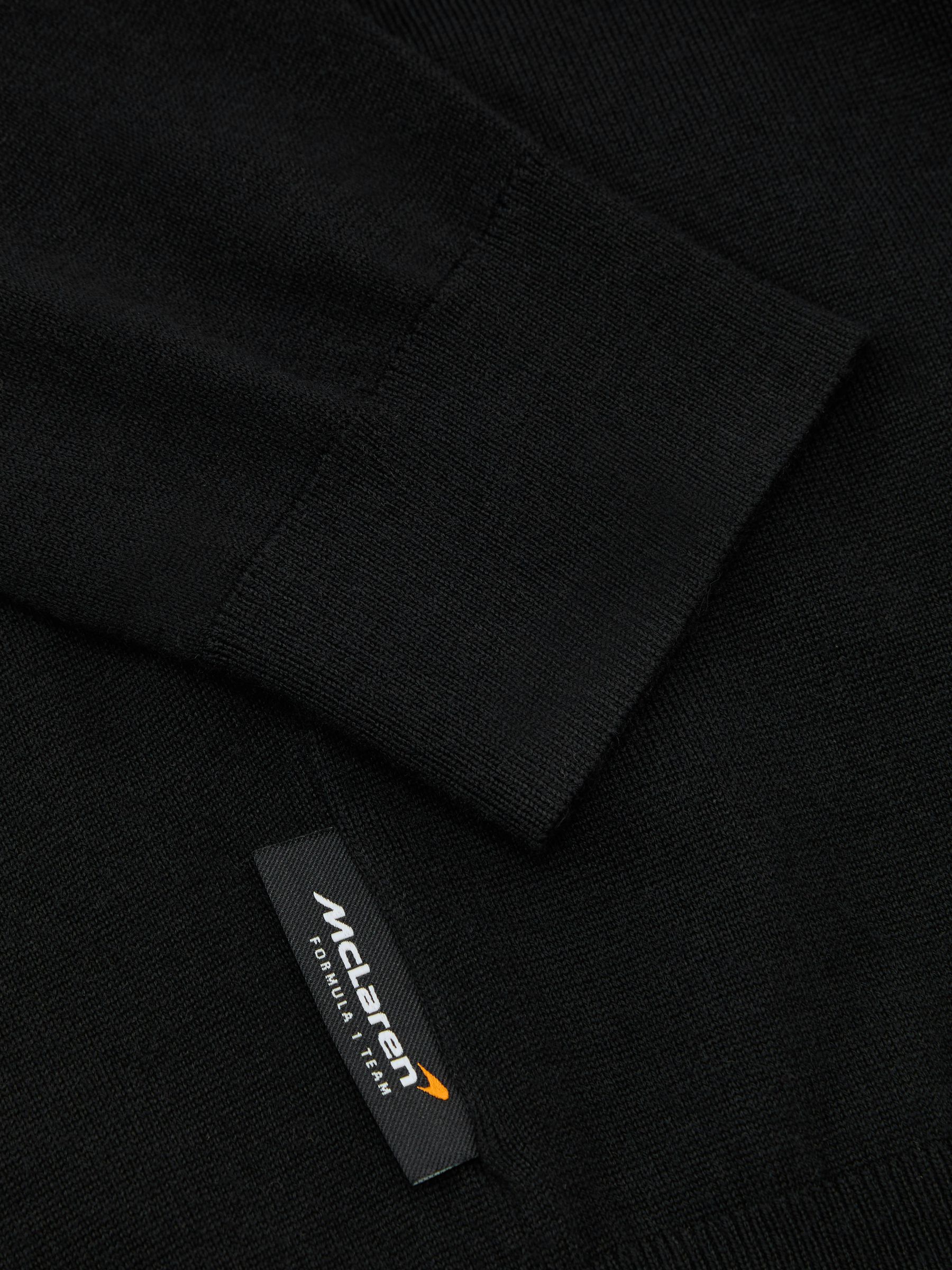 McLaren Racing Merino Wool Half-Zip Jumper in Black - Image 6 of 7