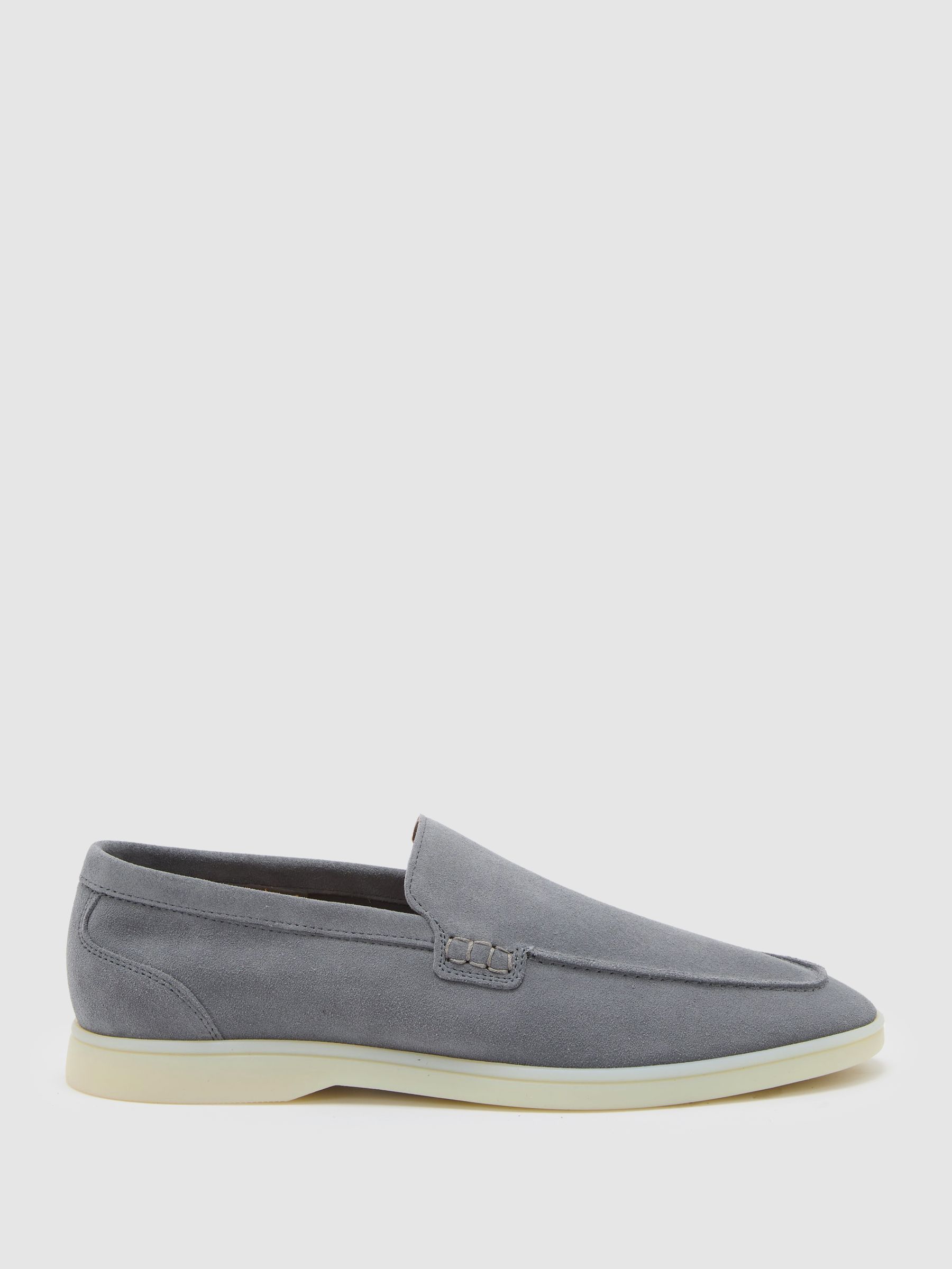 Suede Slip-On Loafer in Dusty Blue - image 1