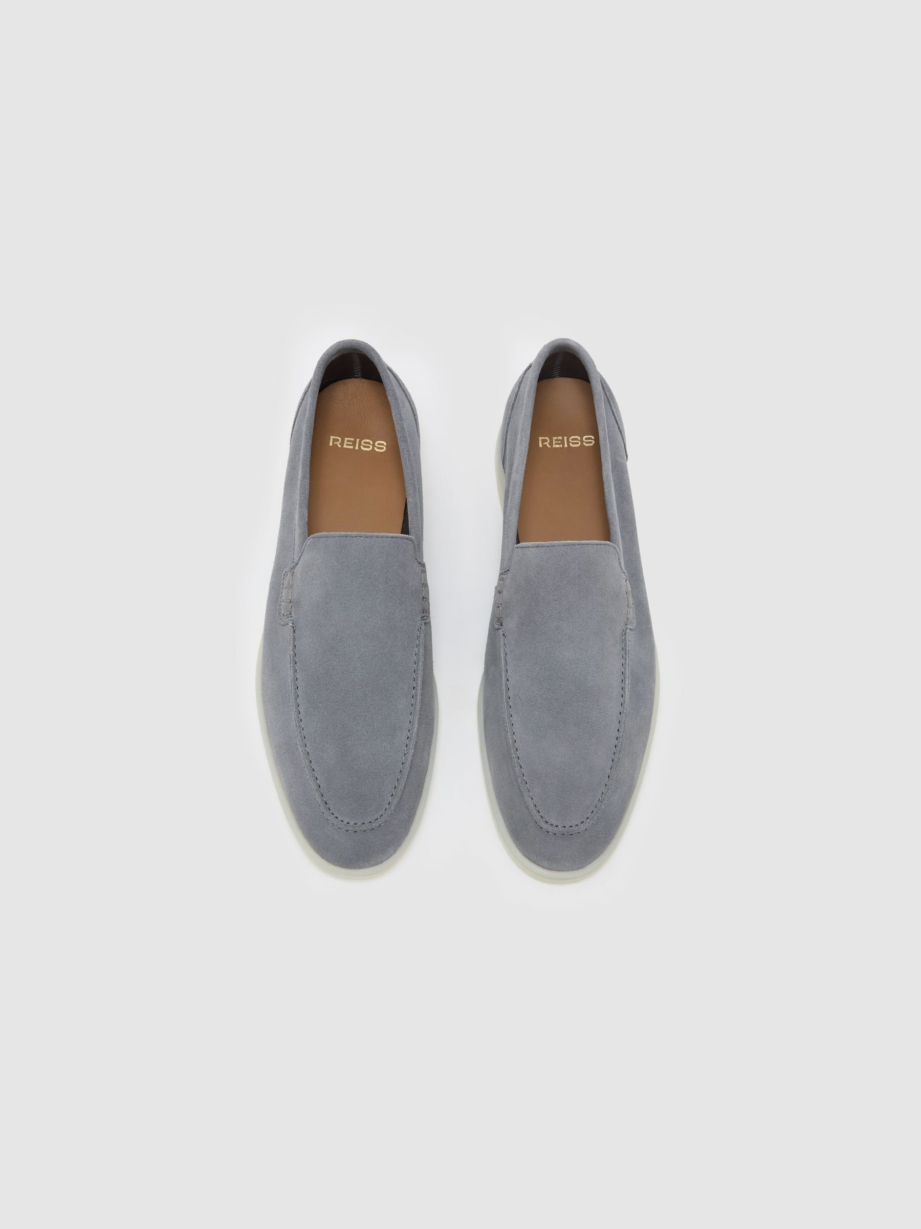 Suede Slip-On Loafer in Dusty Blue - image 2