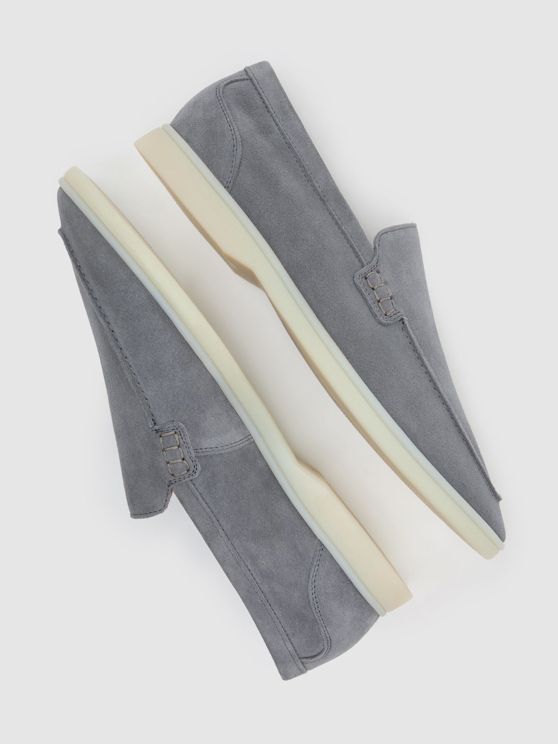 Suede Slip-On Loafer in Dusty Blue - image 4