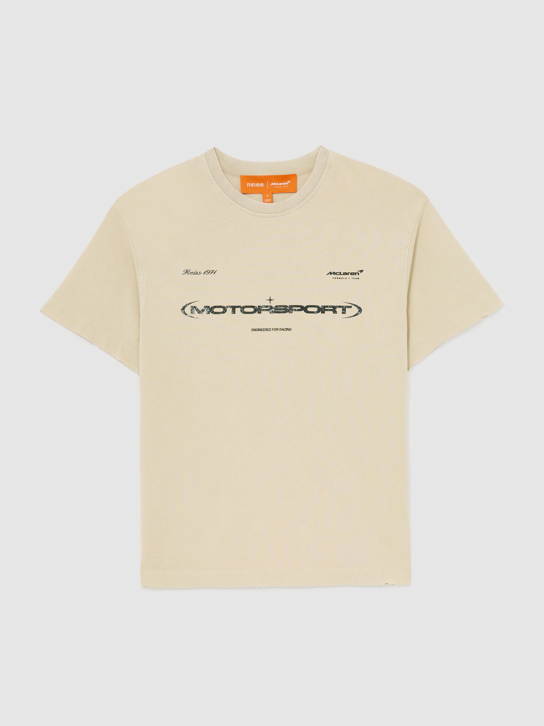 McLaren Racing Motorsport Washed T-Shirt Unisex-Fit in White - Image 2 of 8