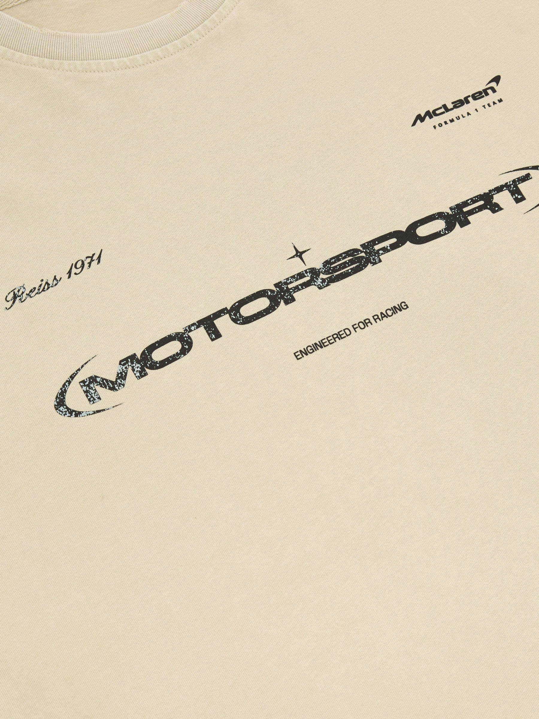 McLaren Racing Motorsport Washed T-Shirt Unisex-Fit in White - Image 7 of 8