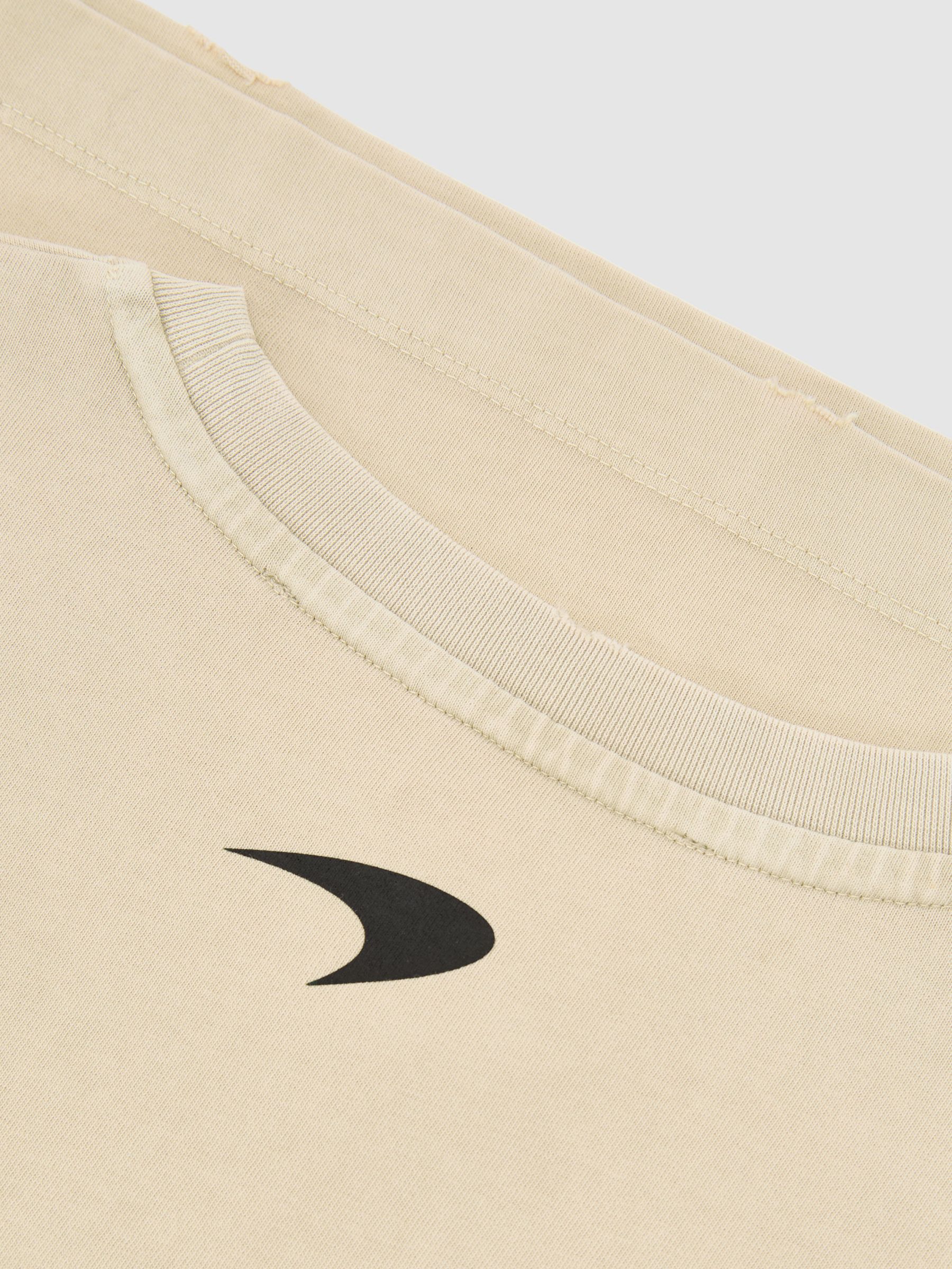 McLaren Racing Motorsport Washed T-Shirt Unisex-Fit in White - Image 8 of 8