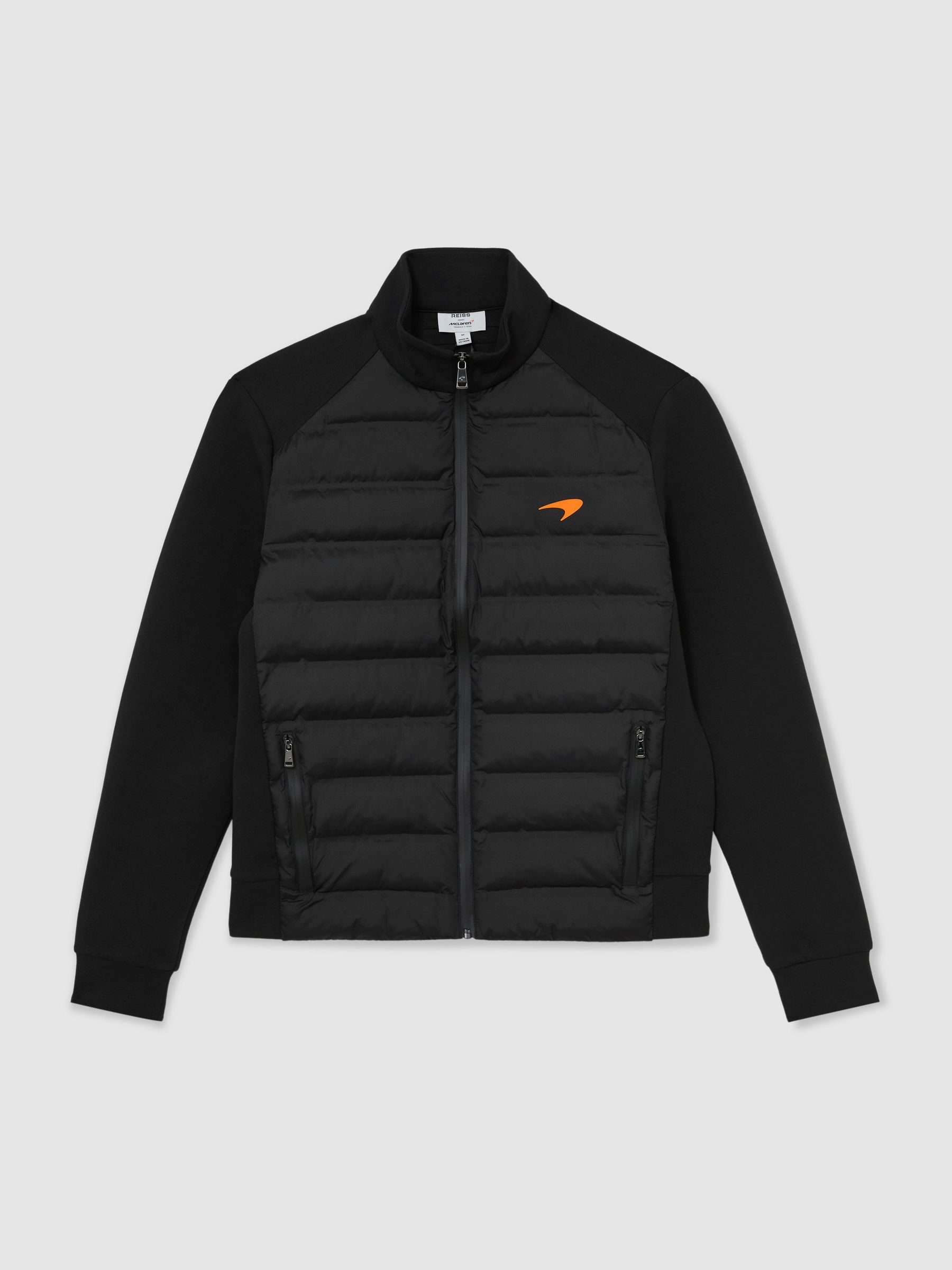 McLaren Racing Hybrid Quilted Jacket in Black