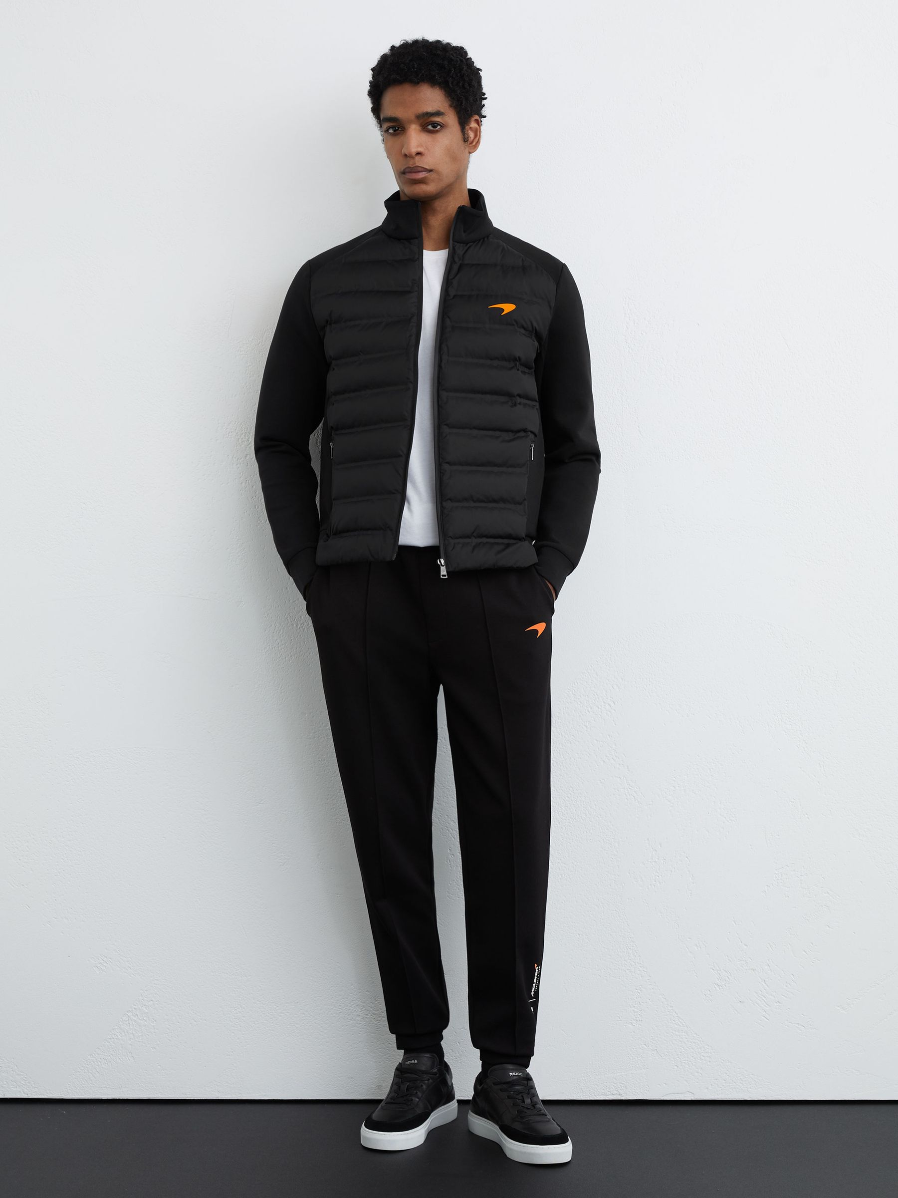 McLaren Black Racing Hybrid Quilted Jacket in Black - Image 3 of 8