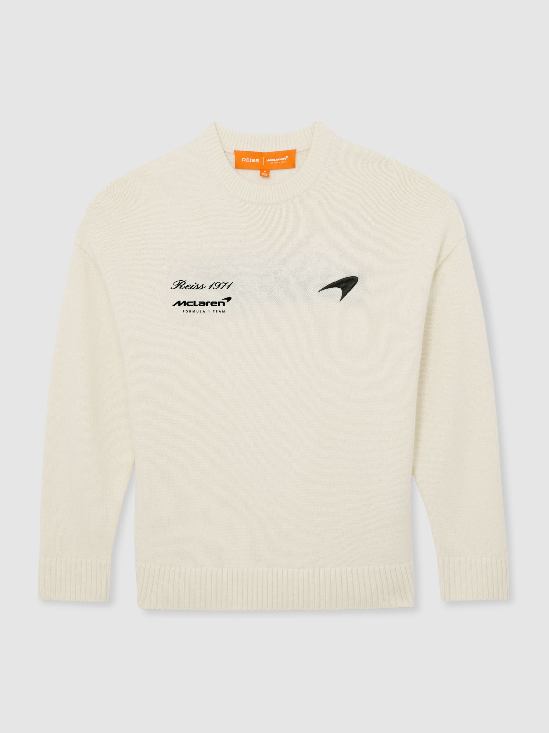 McLaren Off White Racing Merino Motorsport Jumper in Off White - Image 2 of 7