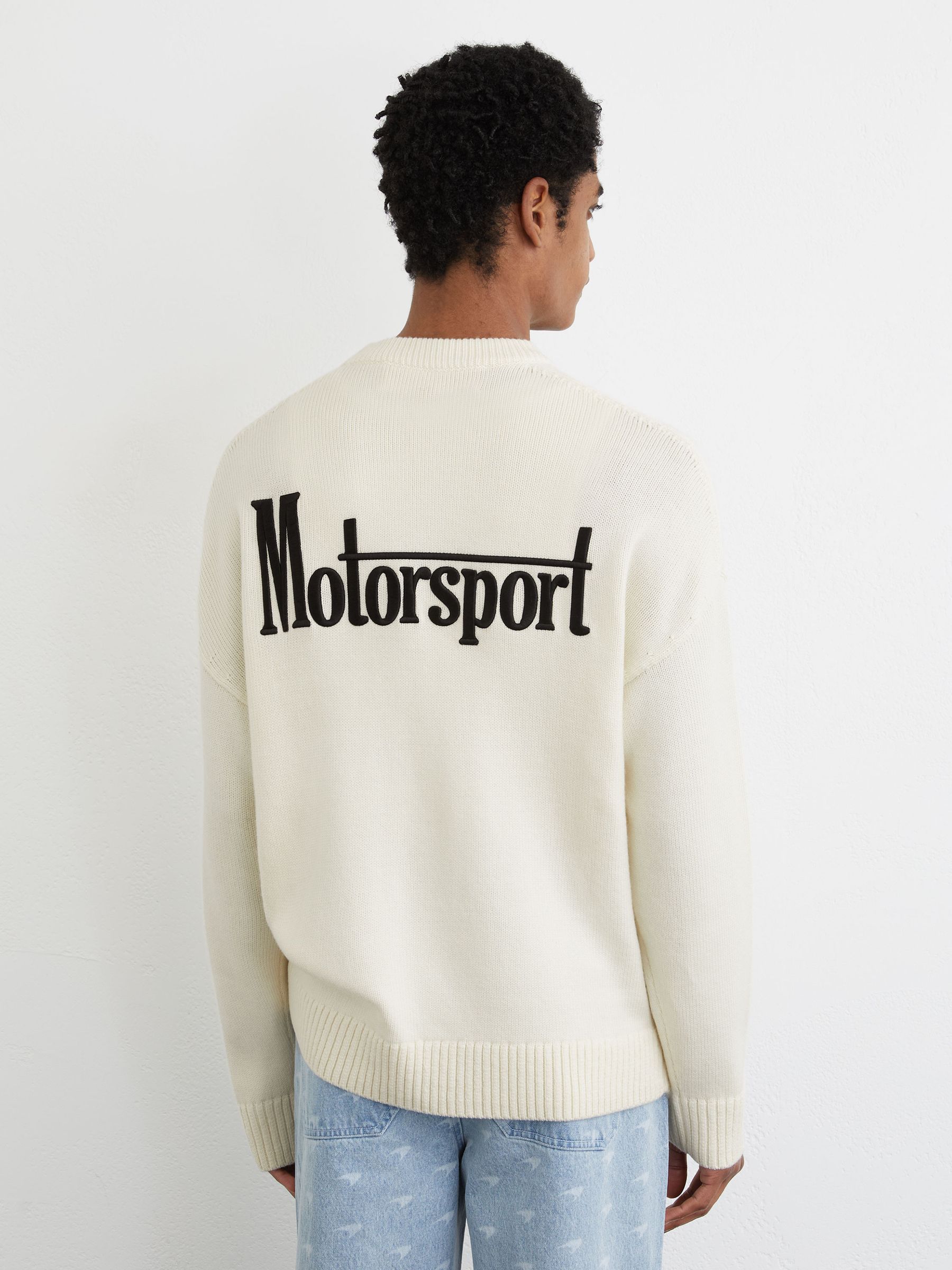 McLaren Off White Racing Merino Motorsport Jumper in Off White - Image 5 of 7