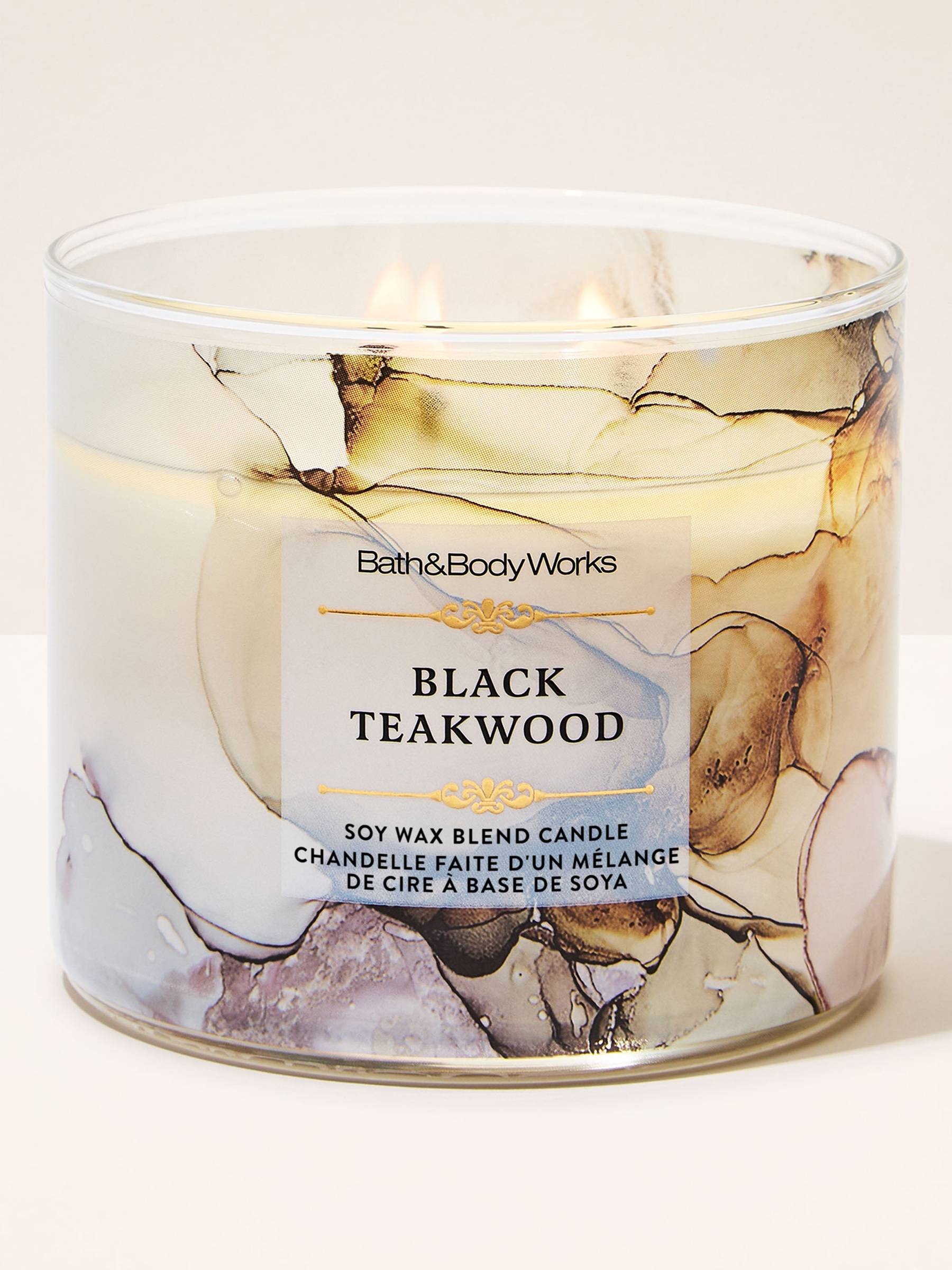Black Teakwood Candle 411g 3 Wick - Image 1 of 2