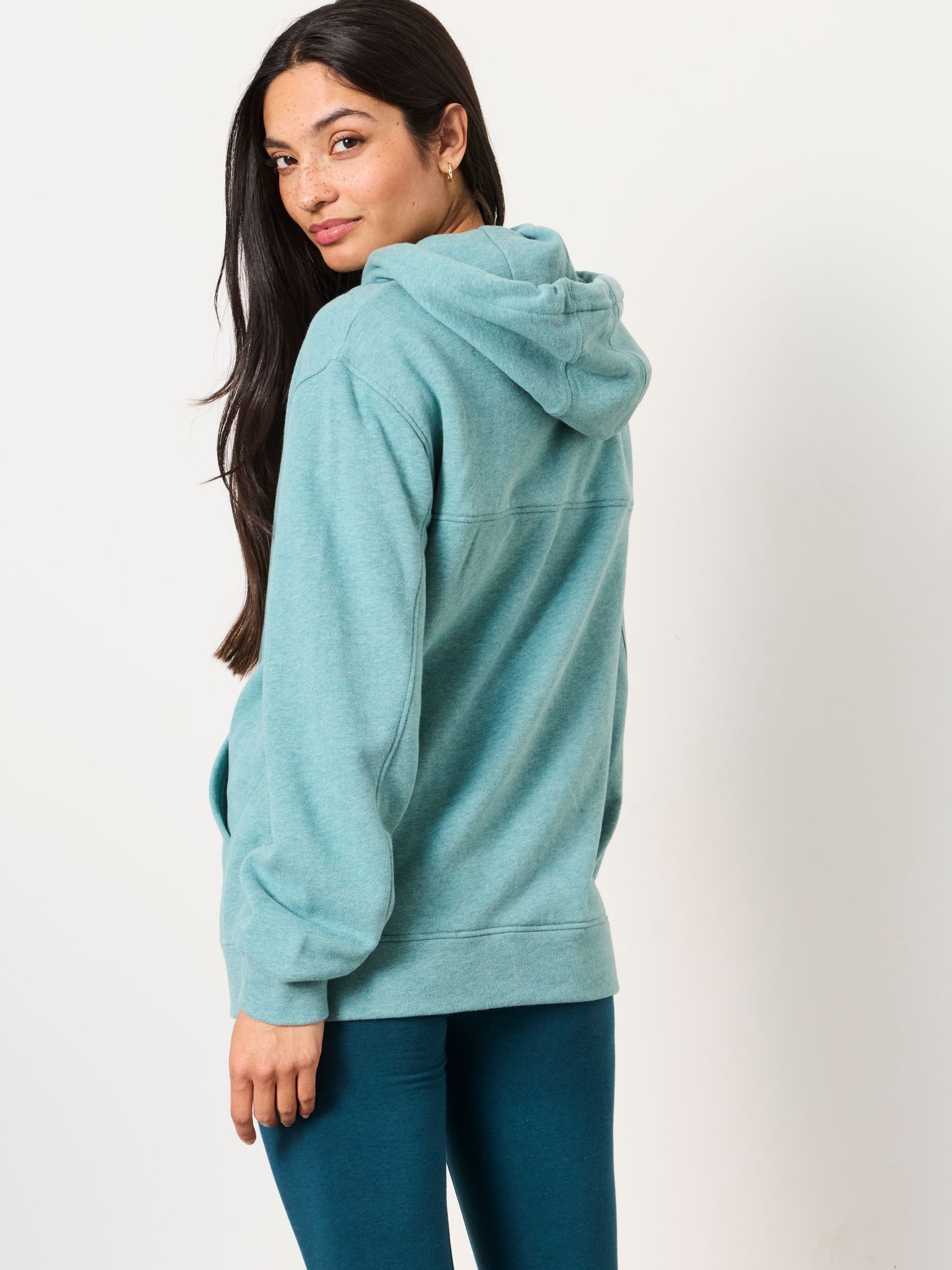 Freya Green Marl Overhead Hoodie - Image 2 of 7 Freya Green Marl Overhead Hoodie - Image 2 of 7
