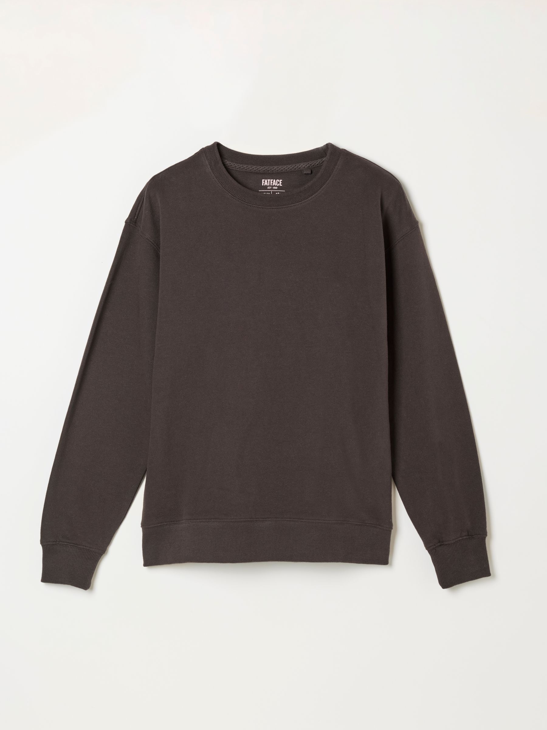 Crew Sweat Top in Chocolate Brown - Image 6 of 6