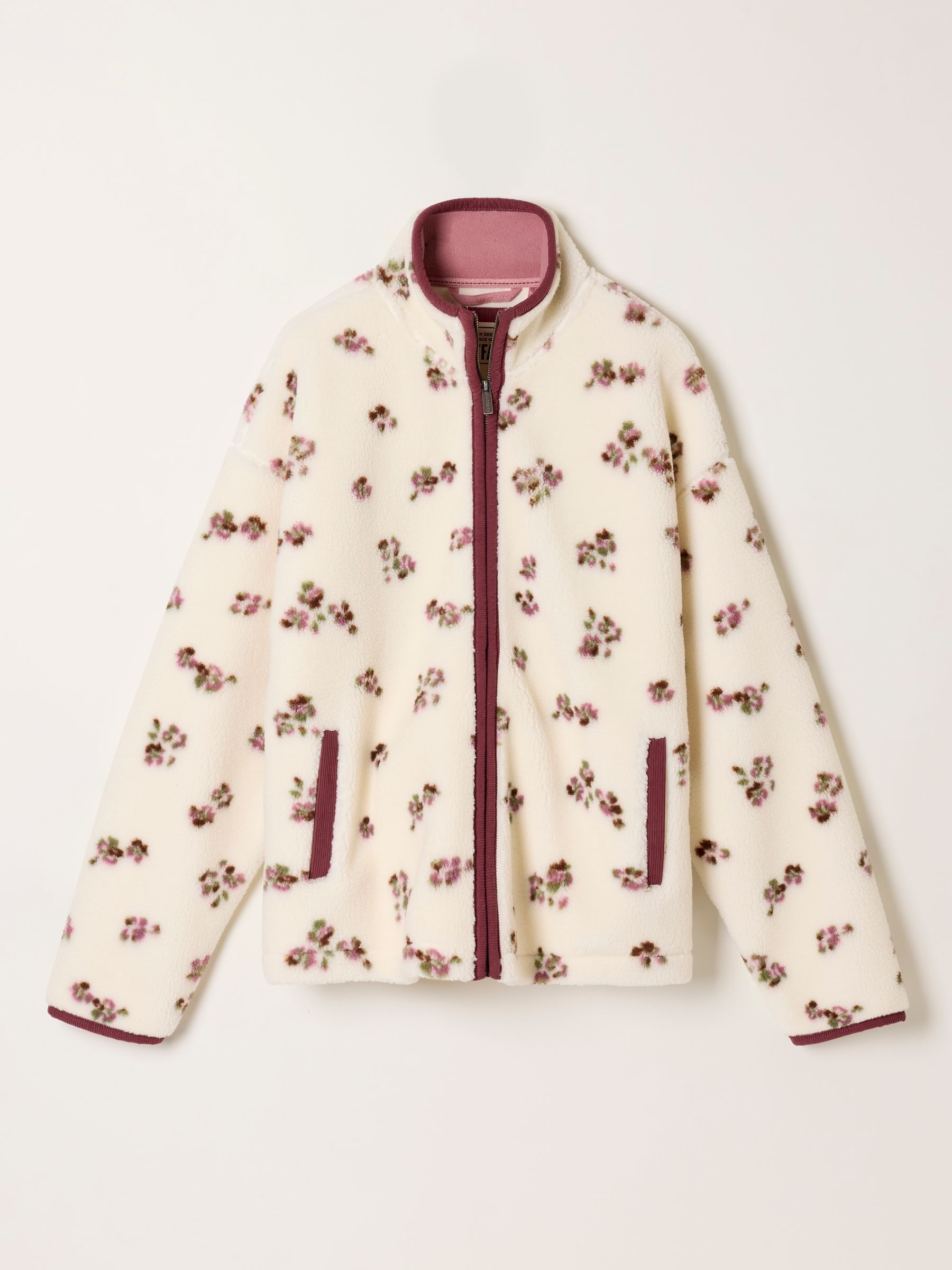 Bella Ivory Ditsy Print Zip Through Fleece - Image 6 of 6