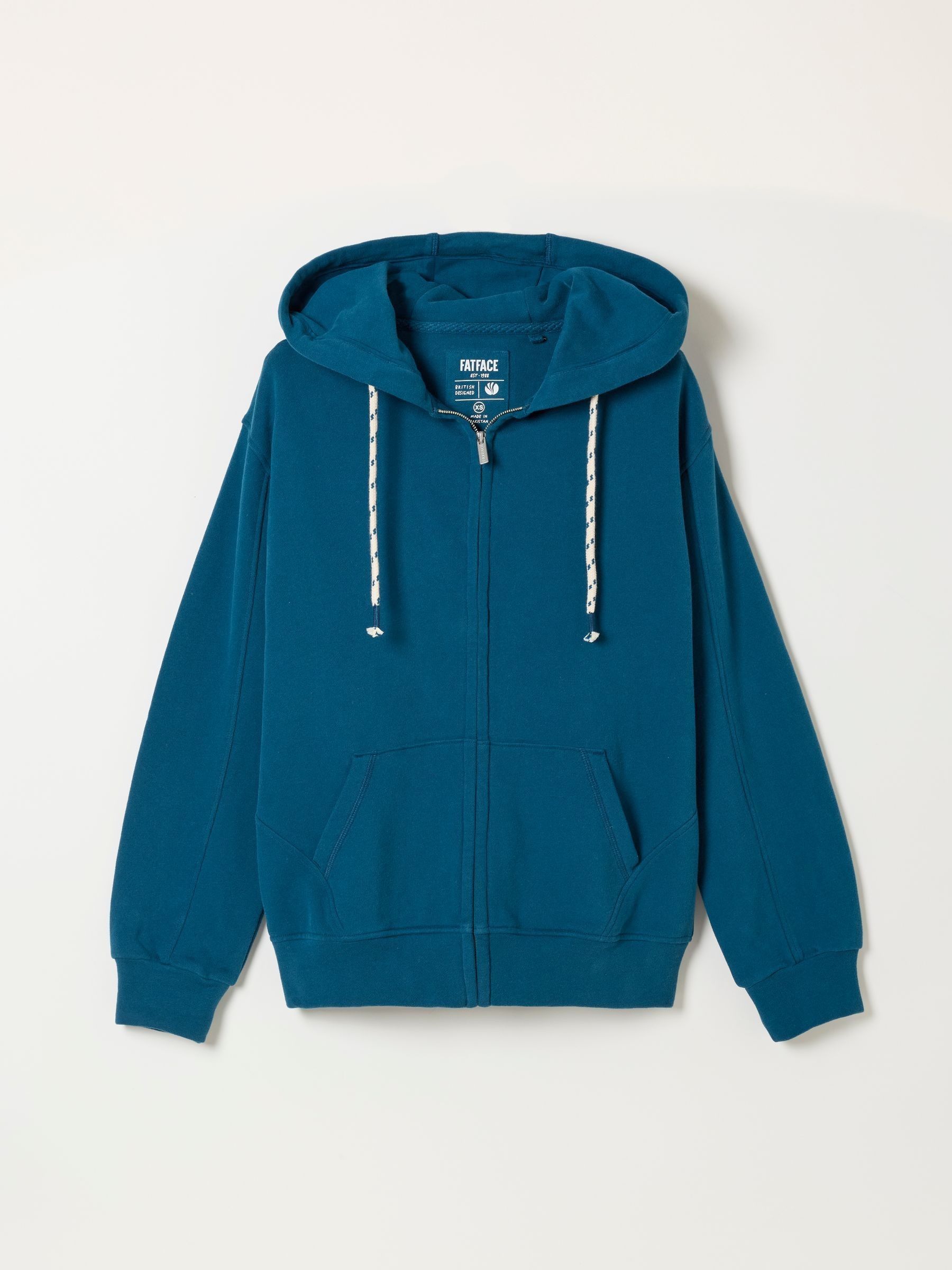 Fern Indigo Blue Zip Through Hoodie - Image 6 of 6
