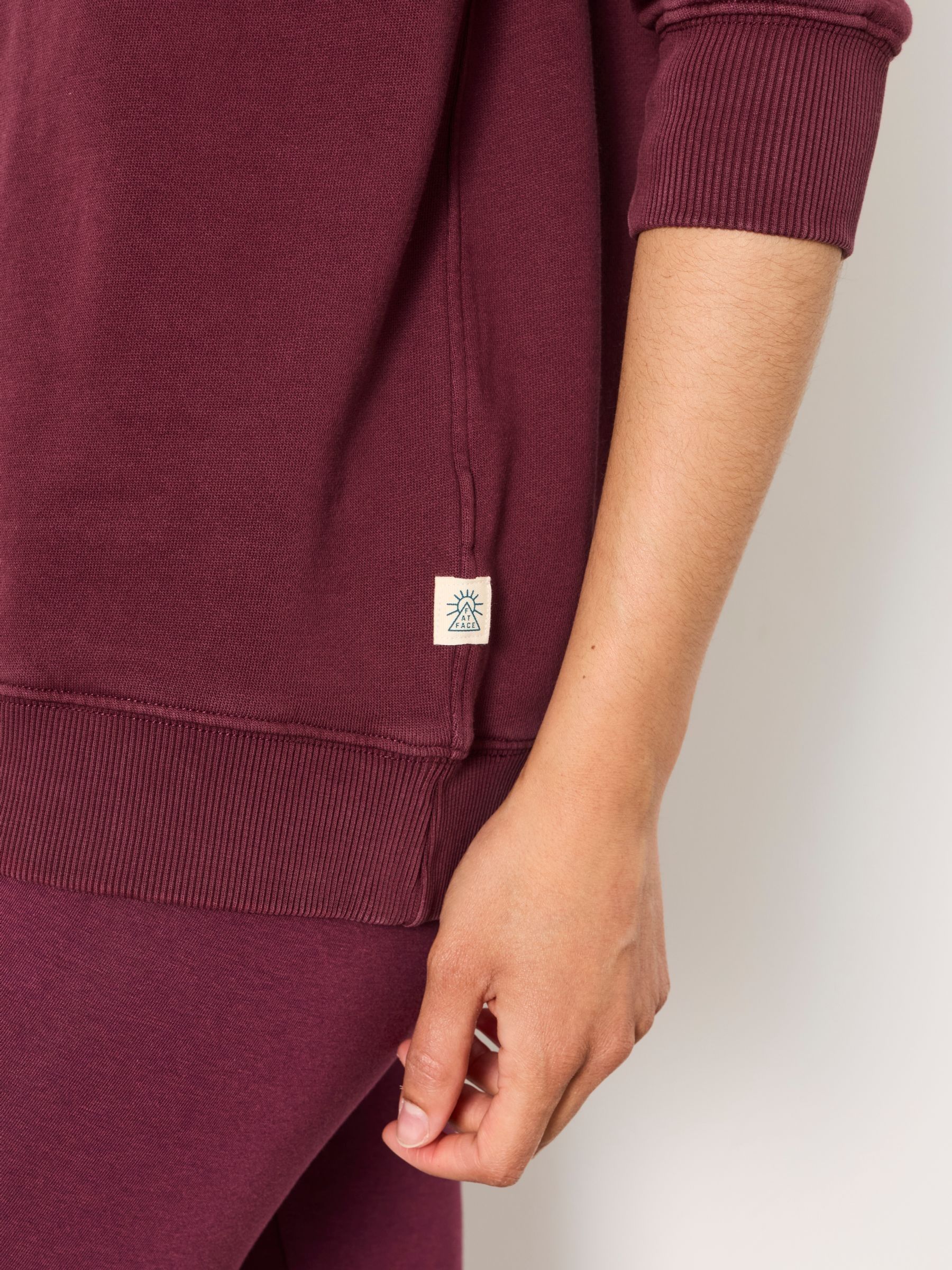 Crew Sweat Top in Dark Purple - Image 3 of 6