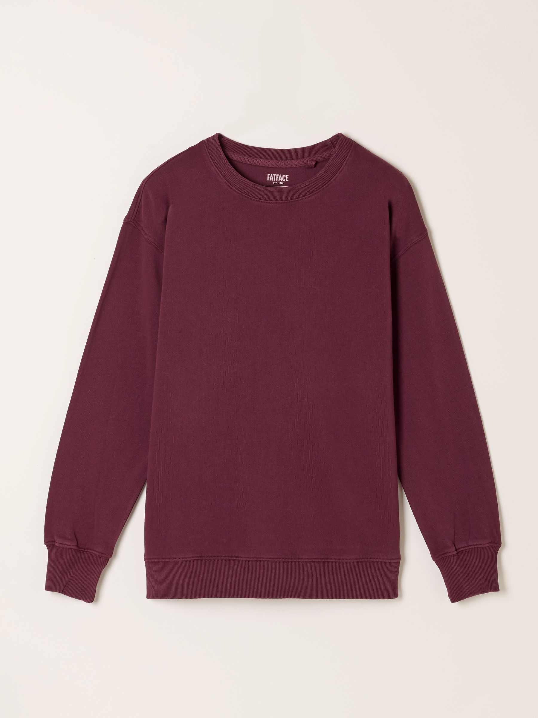 Crew Sweat Top in Dark Purple - Image 6 of 6