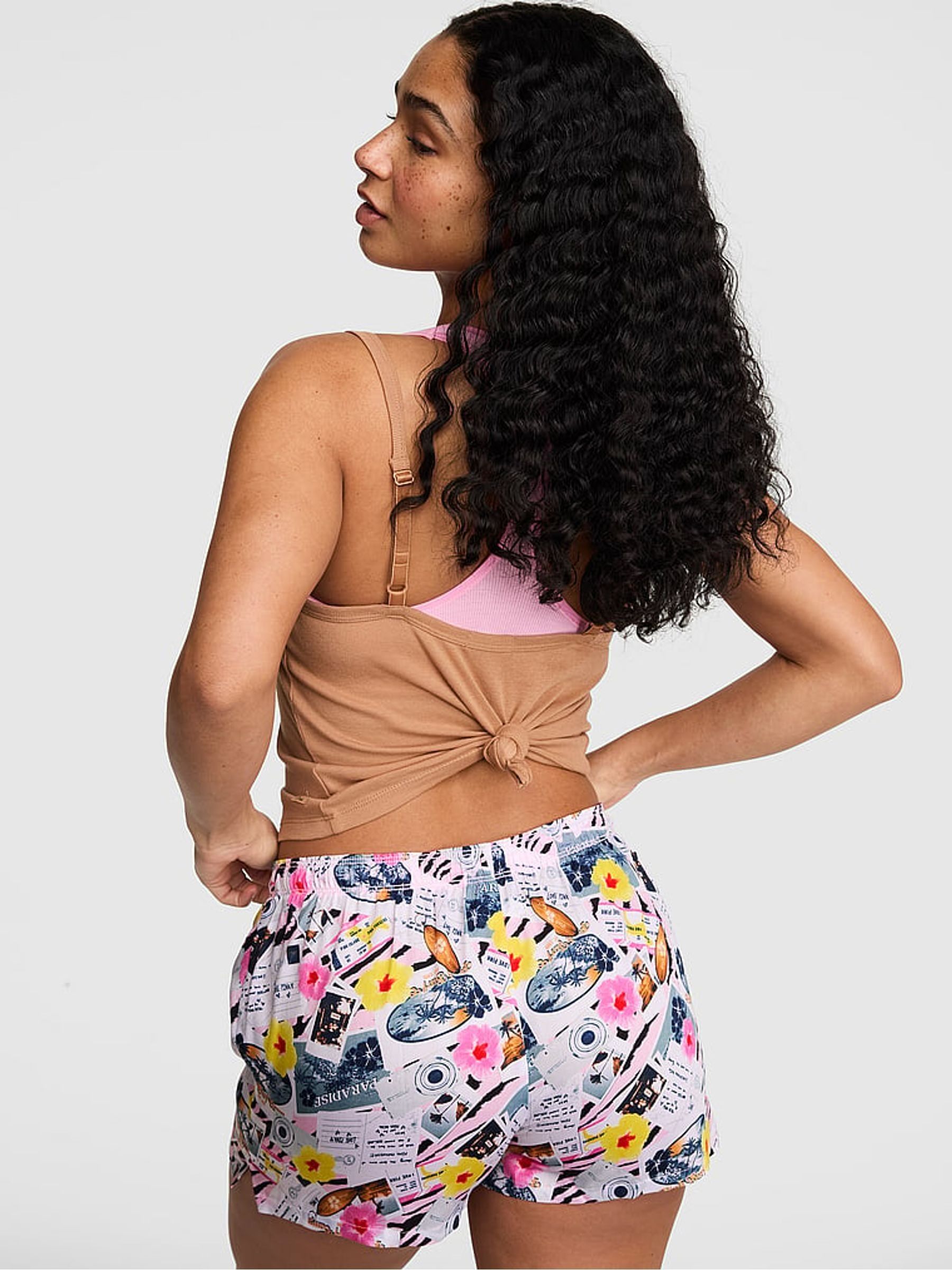 Cupid Pink Pyjama Short Bottoms - Image 2 of 2 Cupid Pink Pyjama Short Bottoms - Image 2 of 2