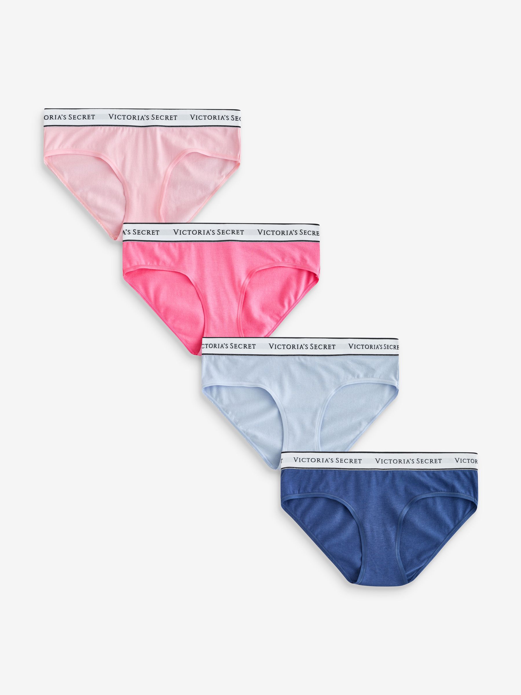 Pink/Blue Hipster Logo 4 Pack Knickers - Image 1 of 7