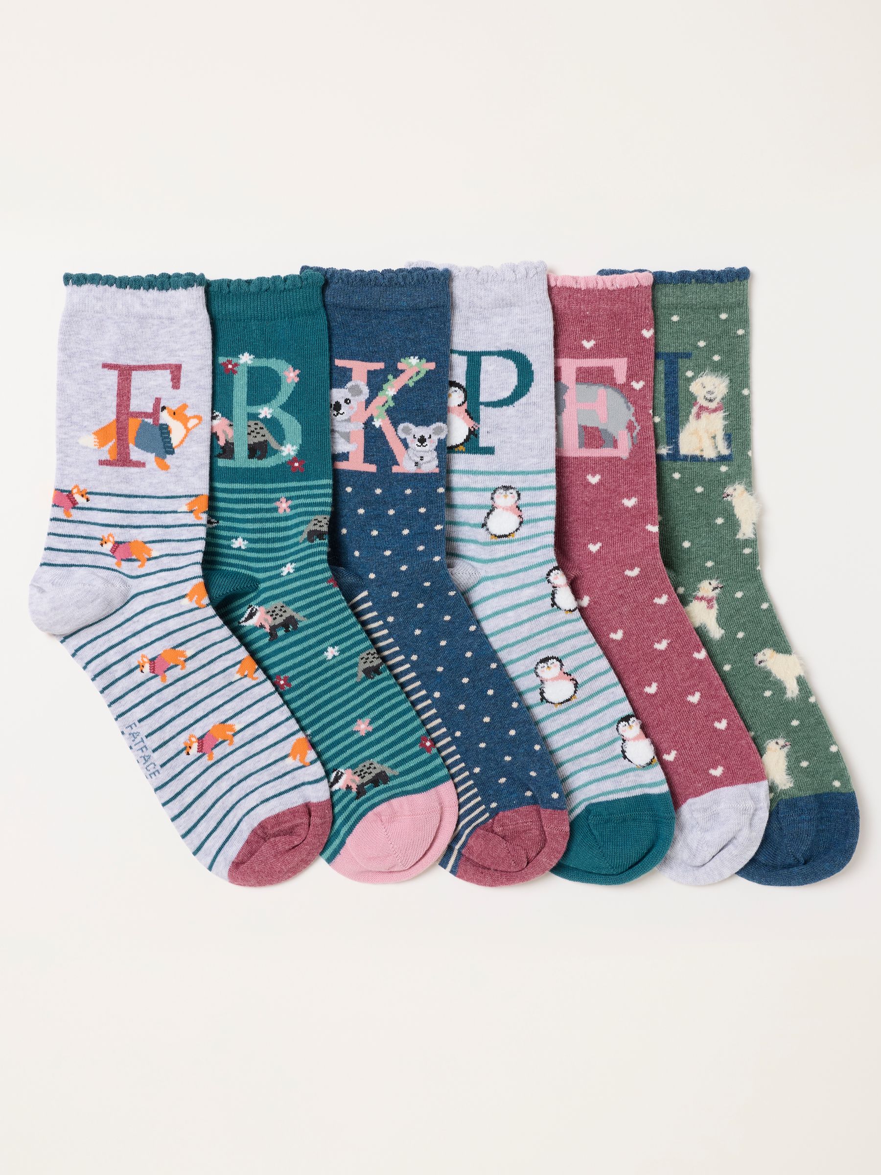 Multi Colour Alphabet Socks - Image 2 of 3