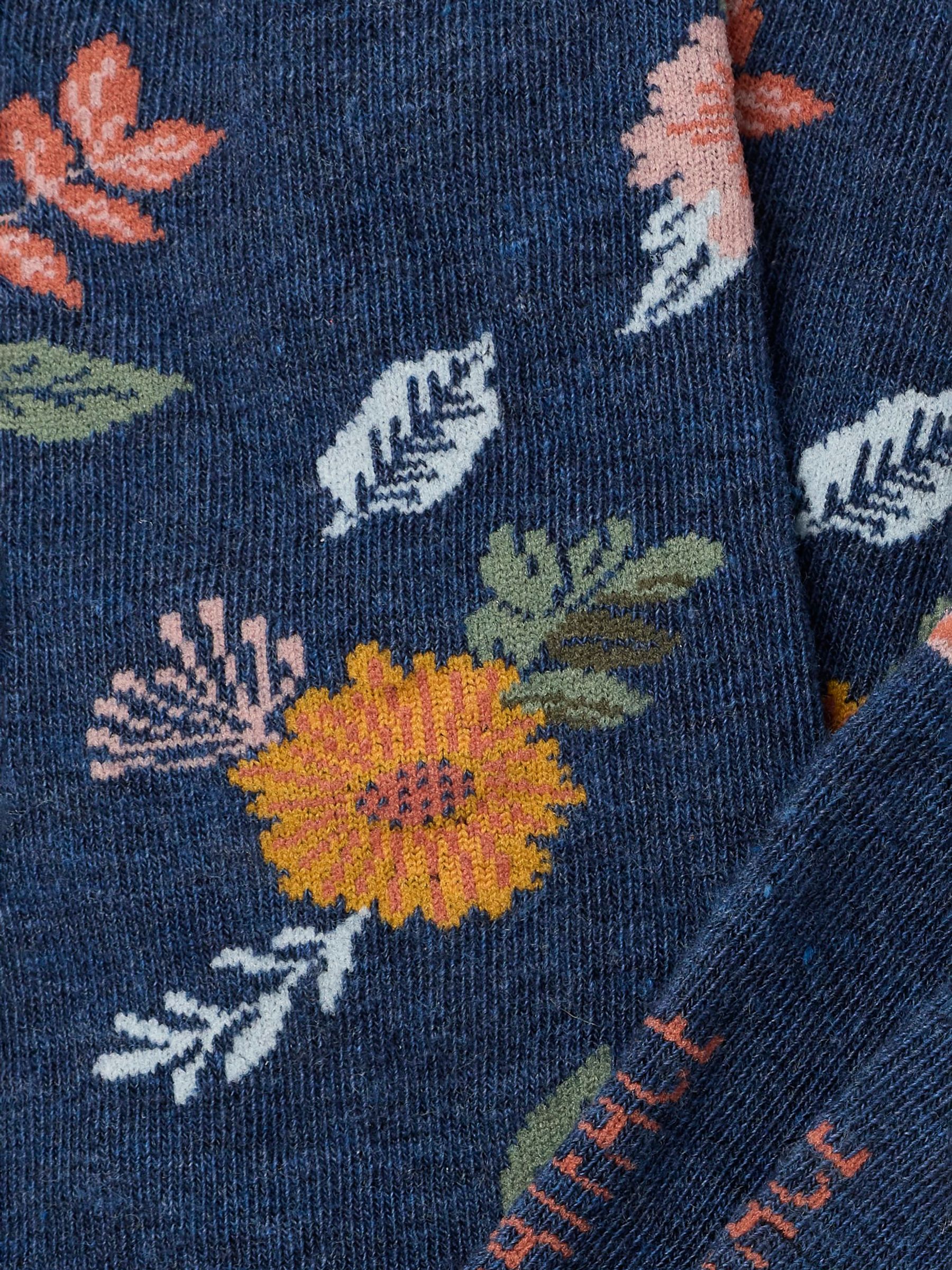 Navy Floral Socks - Image 2 of 2 Navy Floral Socks - Image 2 of 2