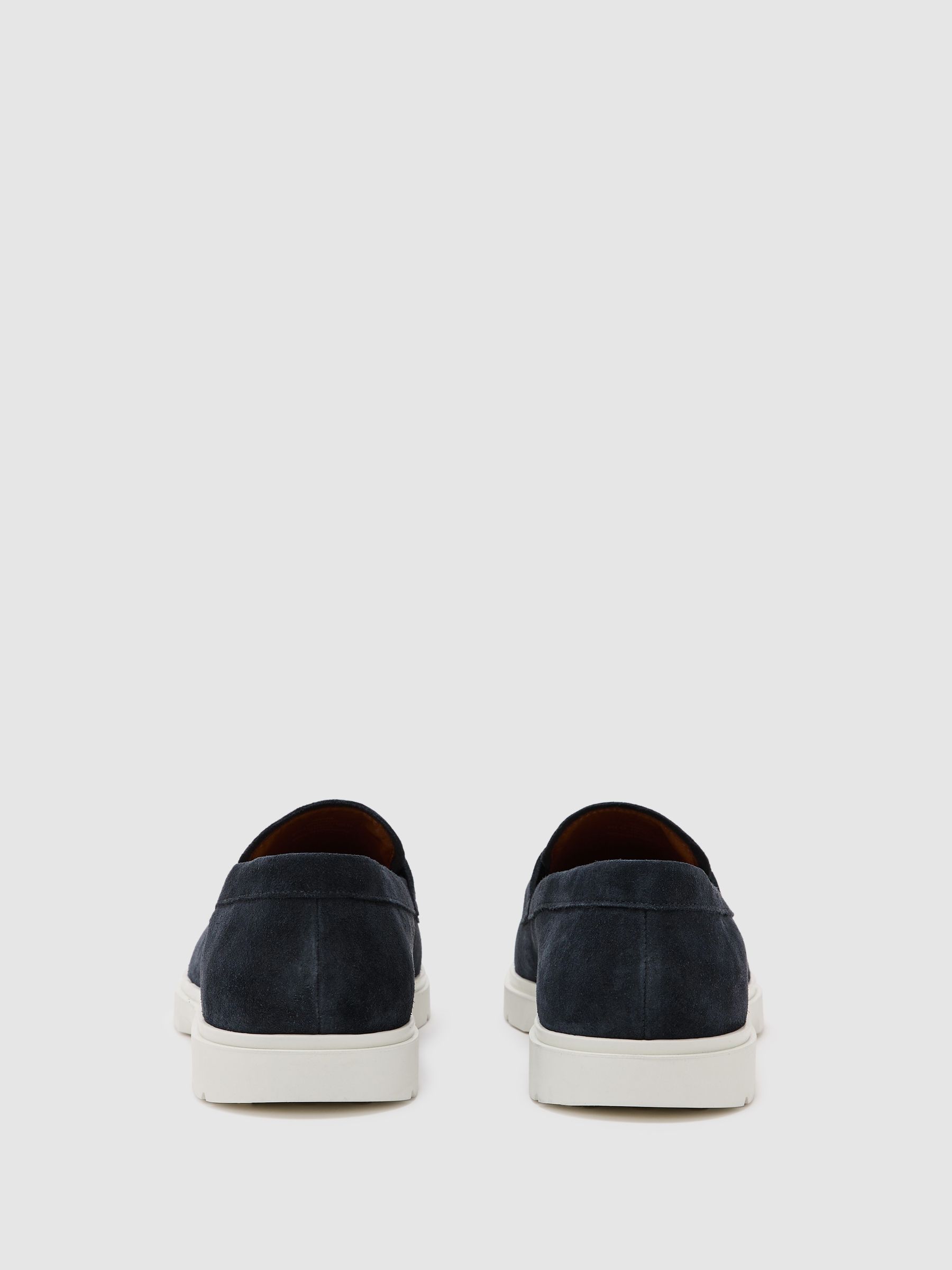 Suede Tassel Loafers in Dark Navy - Image 3 of 4