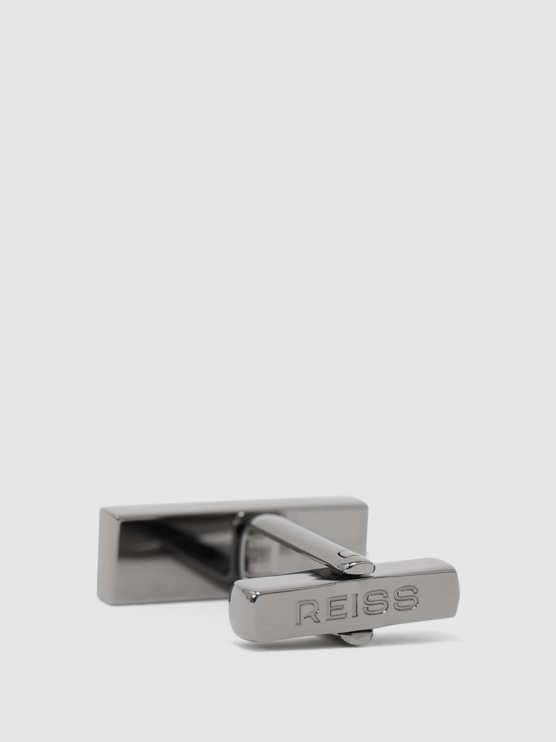 Bar Cufflinks in Gunmetal/Black - Image 3 of 3