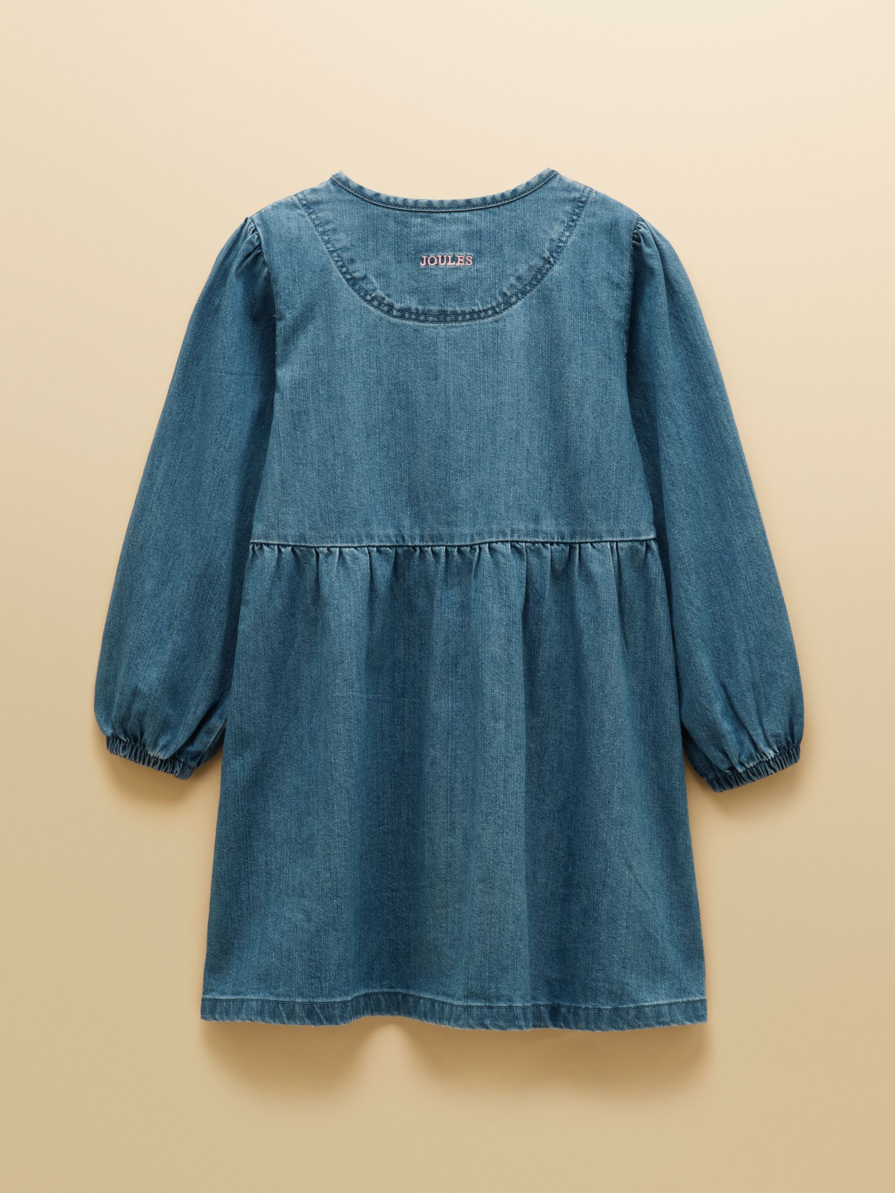 Girls' Blair Denim Denim Embroidered Dress - Image 2 of 5