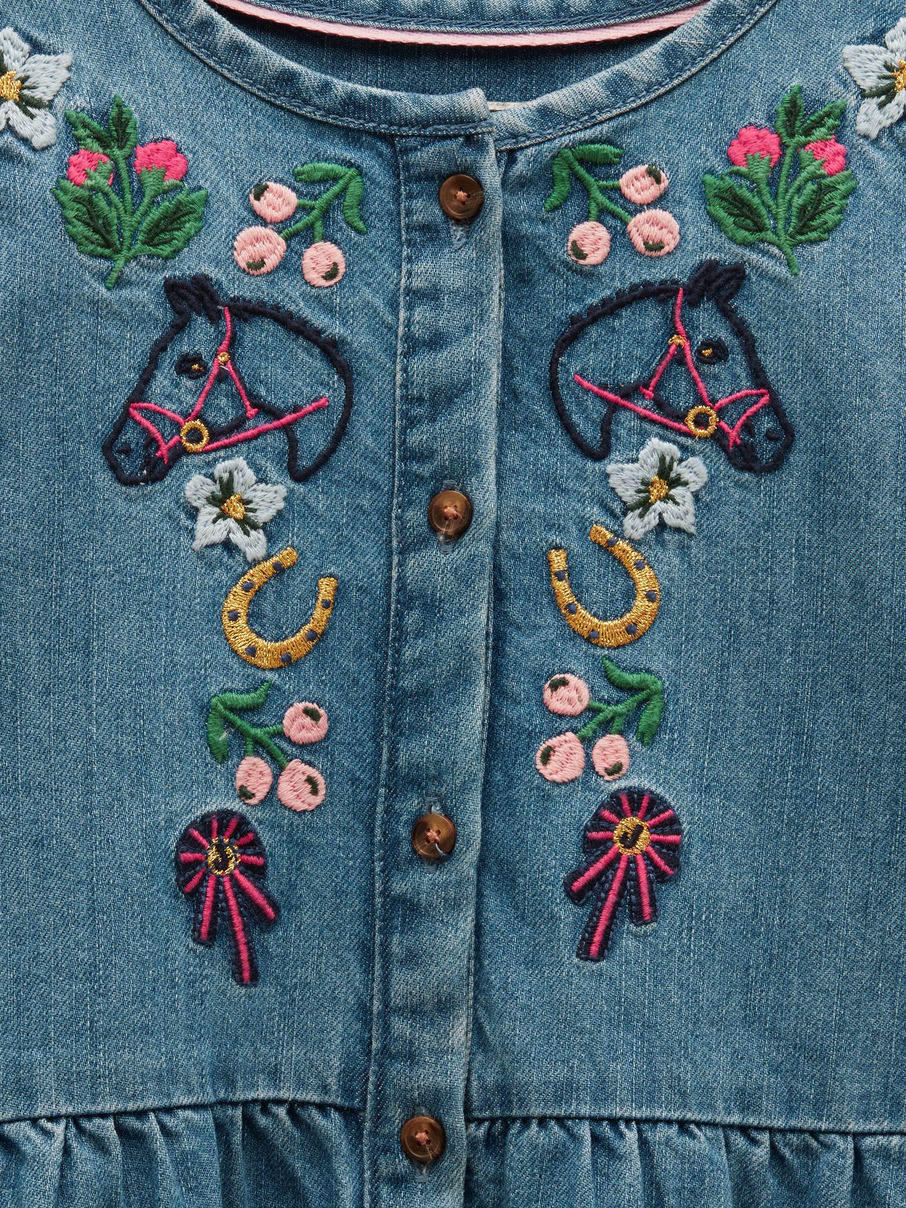Girls' Blair Denim Denim Embroidered Dress - Image 3 of 5