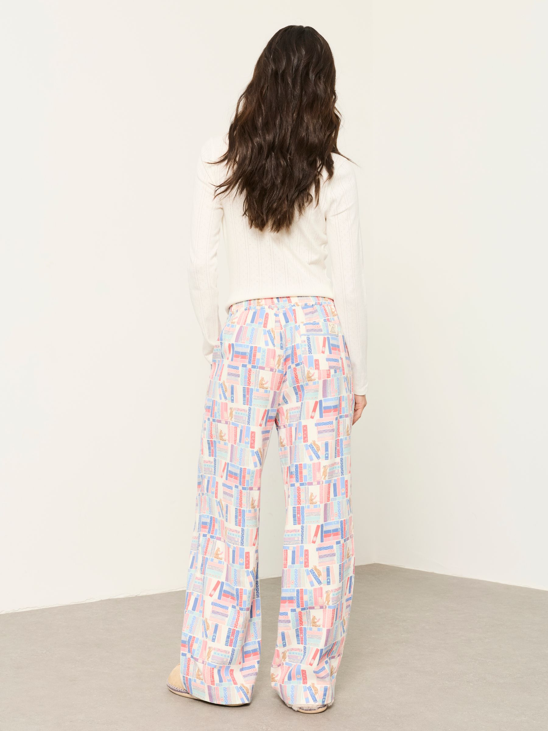 Multi Lola Book Print Wide Leg Pyjama Bottoms - Image 2 of 7 Multi Lola Book Print Wide Leg Pyjama Bottoms - Image 2 of 7