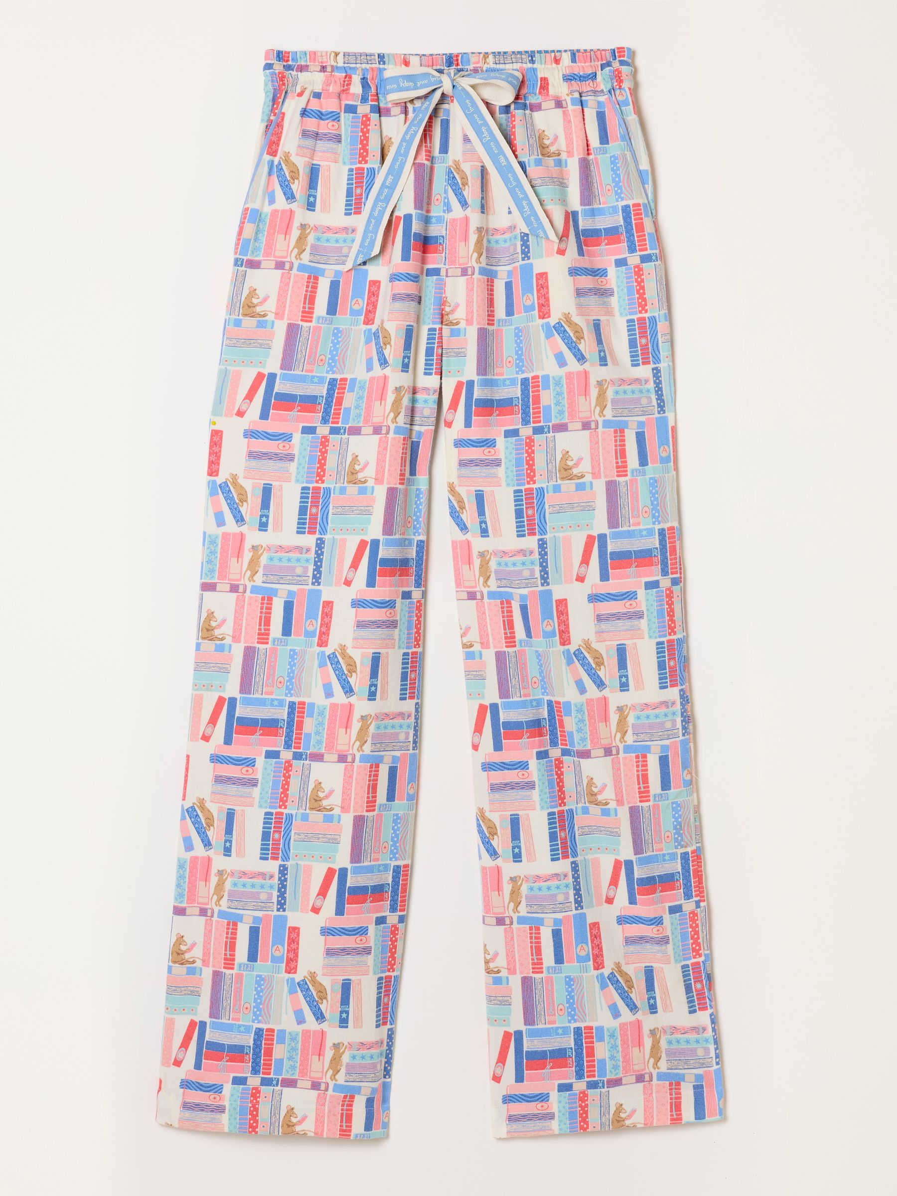Multi Lola Book Print Wide Leg Pyjama Bottoms - Image 7 of 7