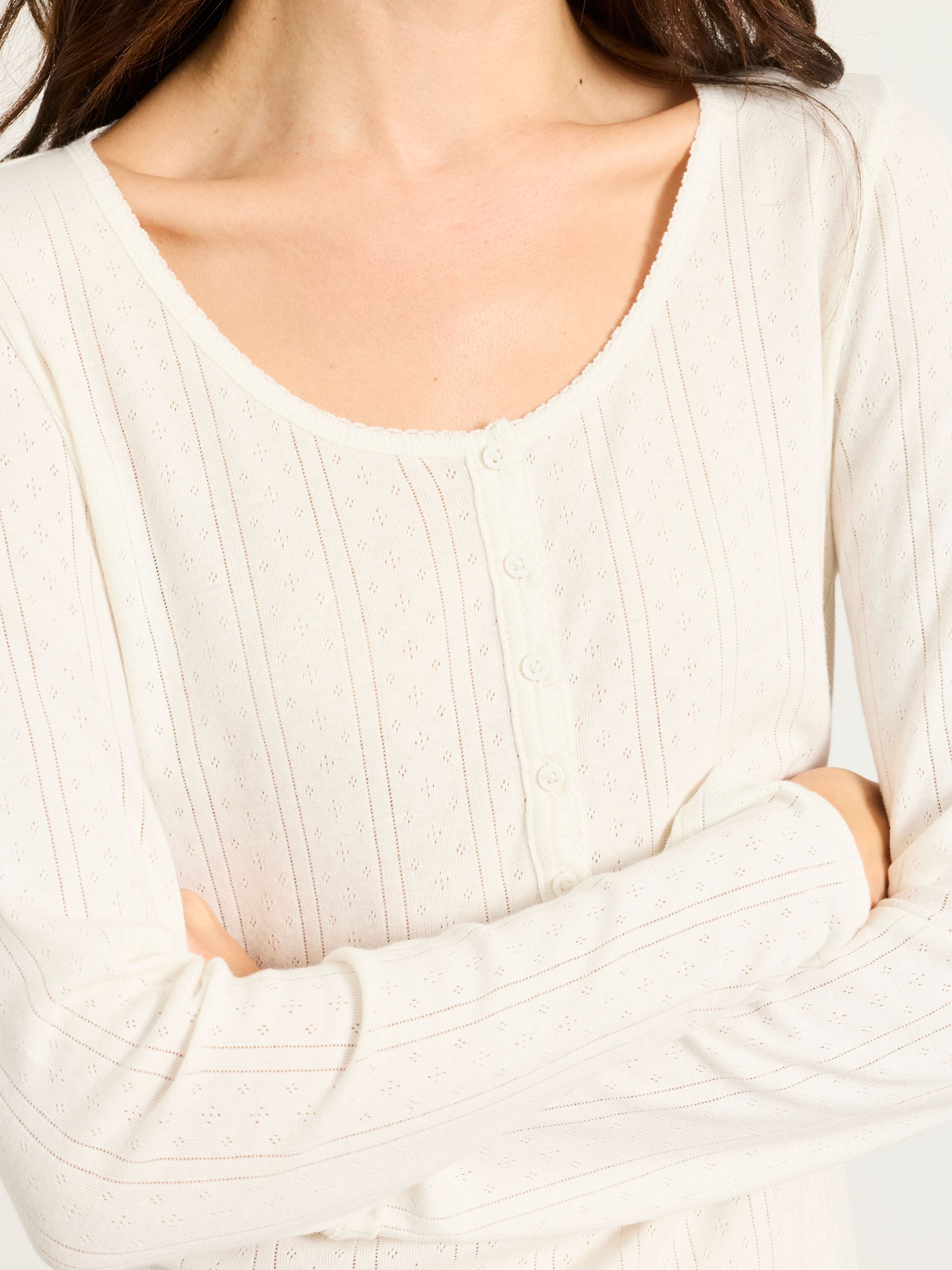 Hattie Ivory Henley Pointelle Top - Image 4 of 6