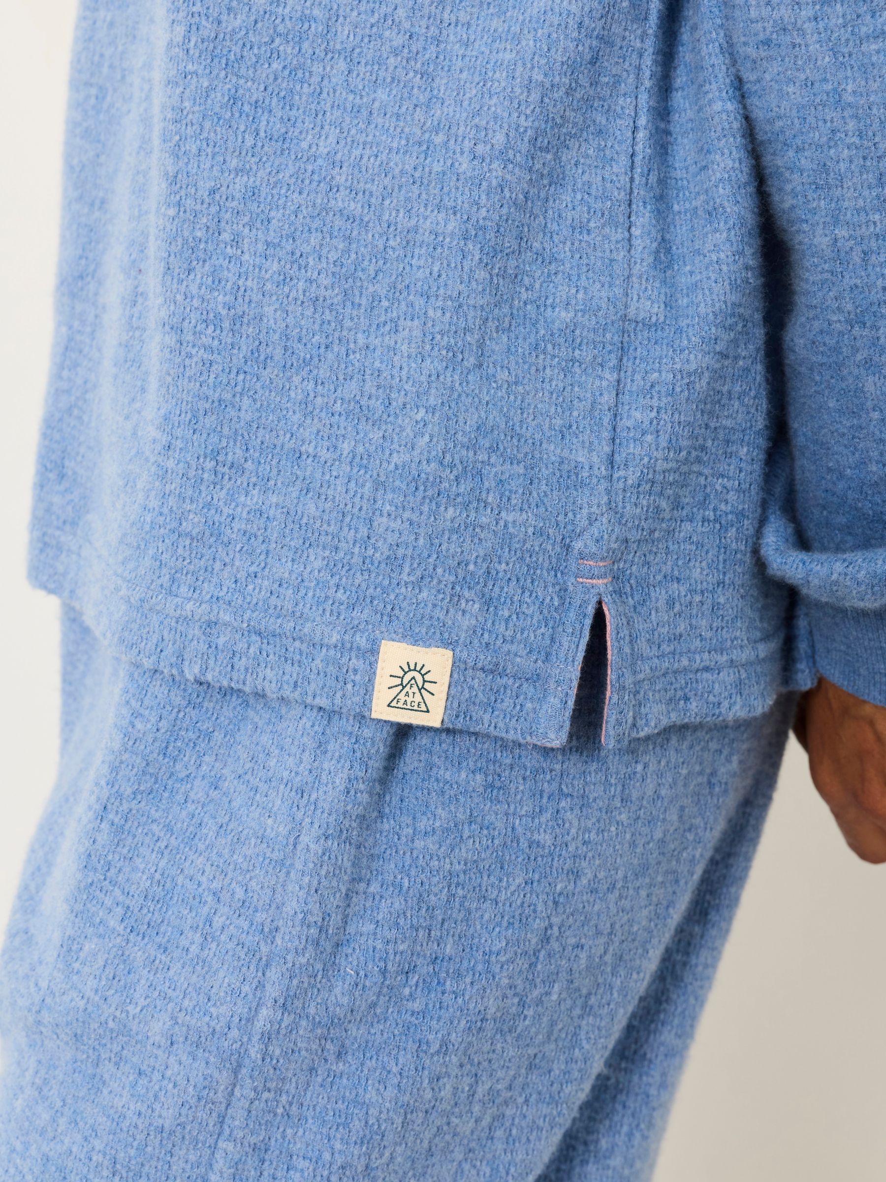 Blue Henley Lounge Top - Image 4 of 5