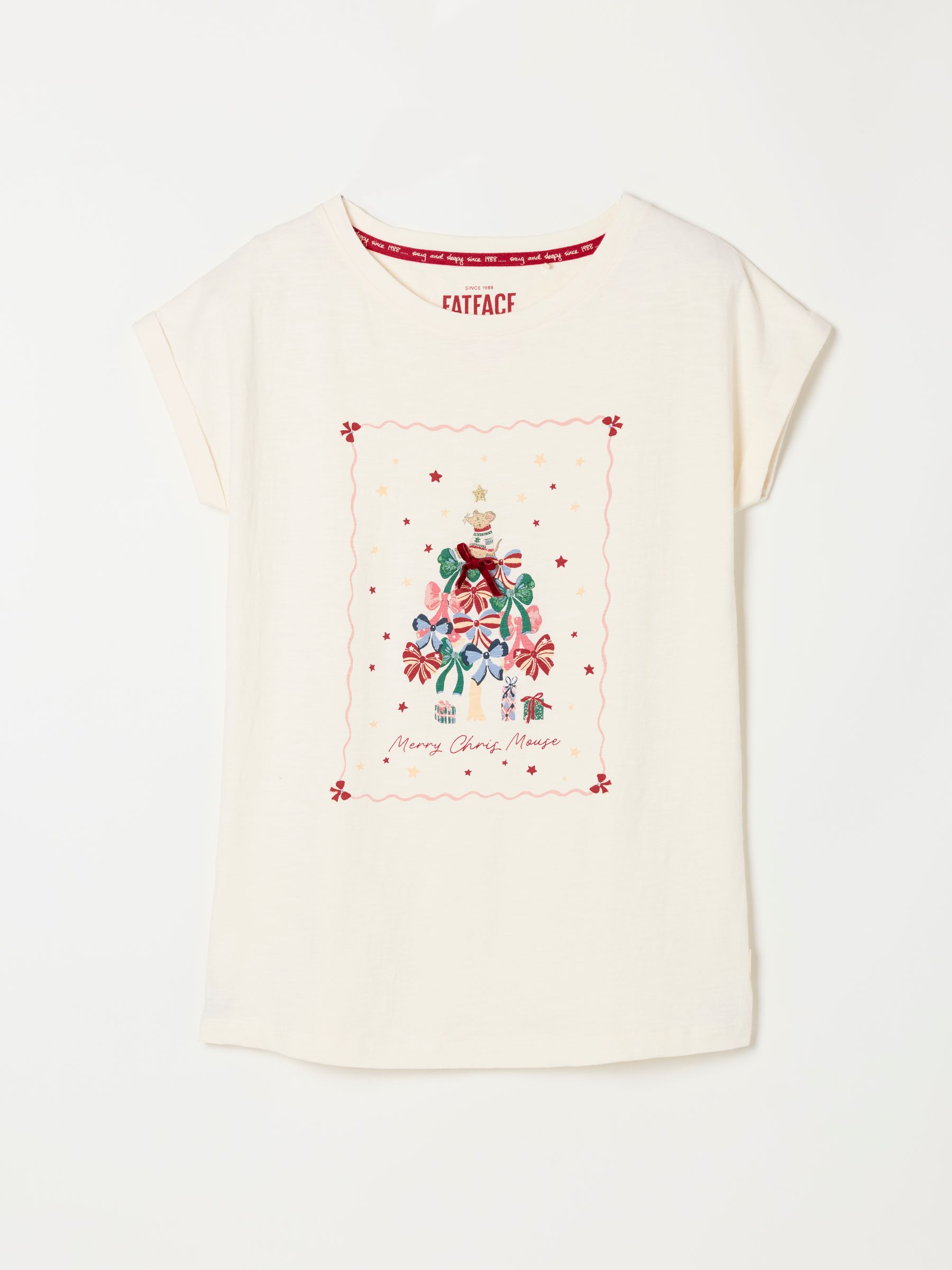 Shelter Natalie Ivory Christmas Mouse Pyjama Top - Image 6 of 6 Shelter Natalie Ivory Christmas Mouse Pyjama Top - Image 6 of 6