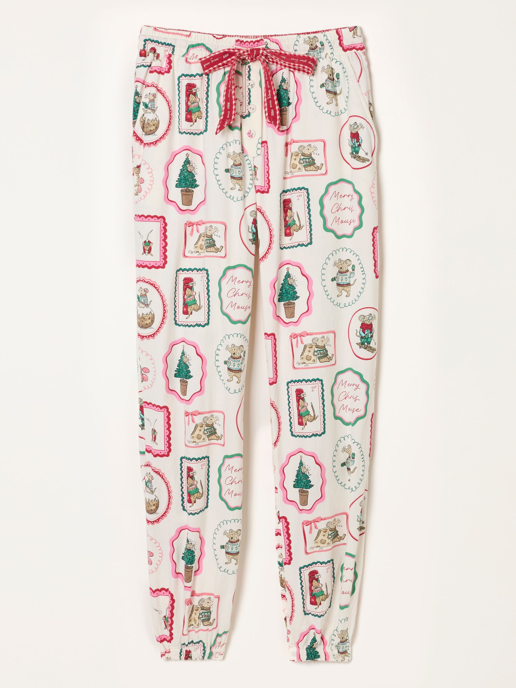 Shelter Harper Ivory Christmas Mouse Cuffed Pyjama Bottoms - Image 6 of 6 Shelter Harper Ivory Christmas Mouse Cuffed Pyjama Bottoms - Image 6 of 6