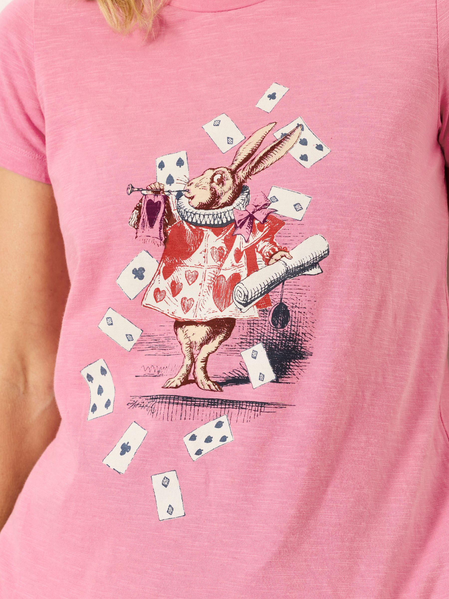 V&A | FatFace Pink Natalie Tea Party Graphic Tee - Image 3 of 6