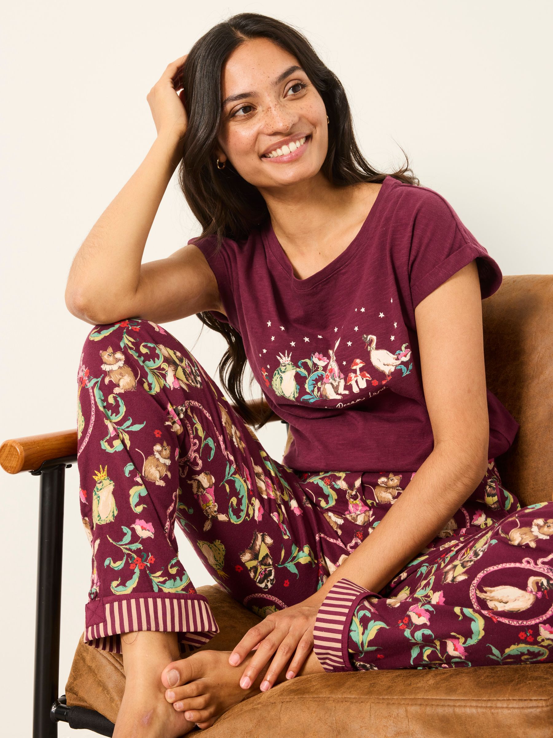 Eva Plum Purple Fairytale Pyjama Bottoms - Image 3 of 5