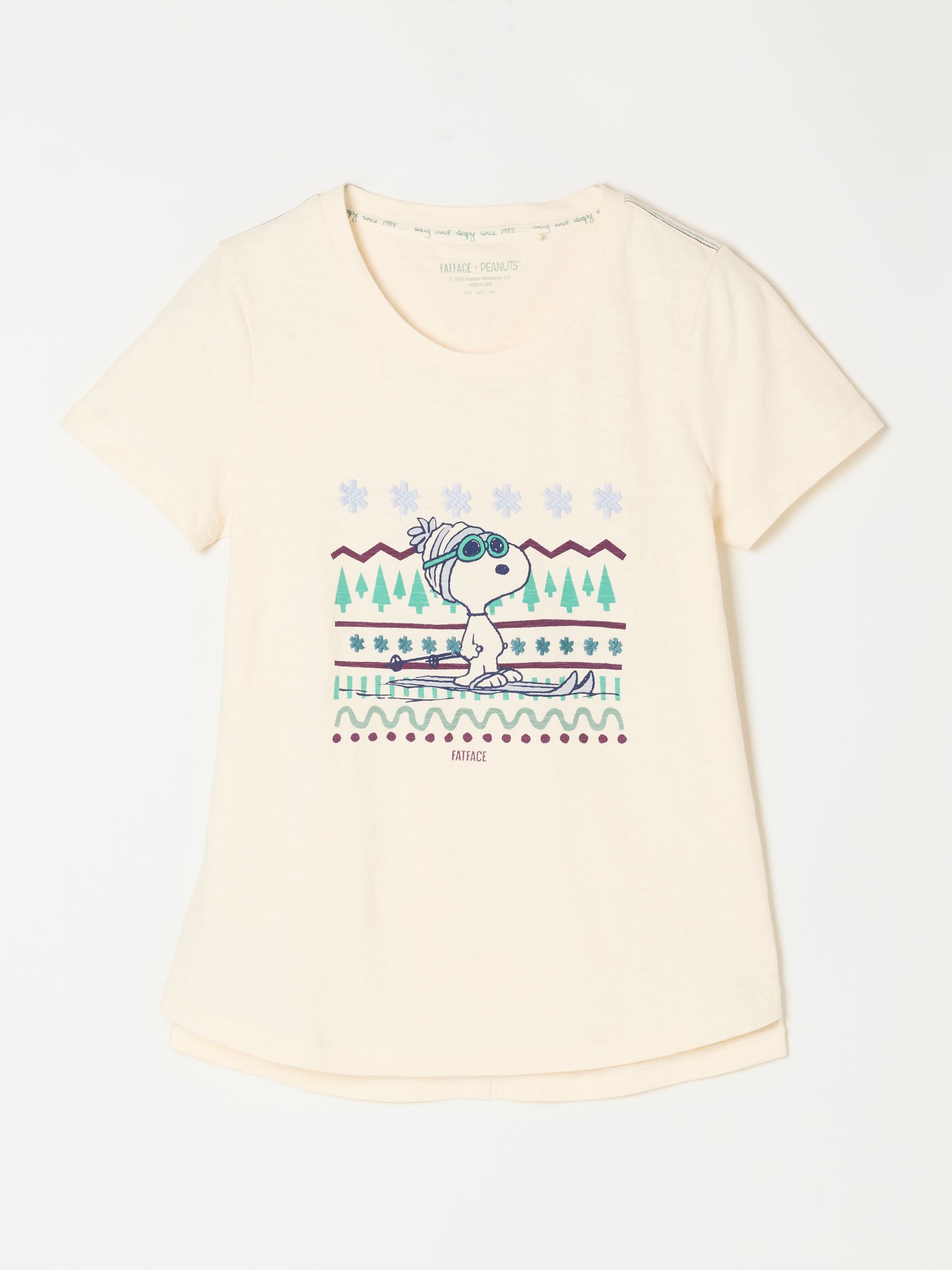 Natalie Ivory Snoopy Ski Graphic Tee - Image 6 of 6 Natalie Ivory Snoopy Ski Graphic Tee - Image 6 of 6