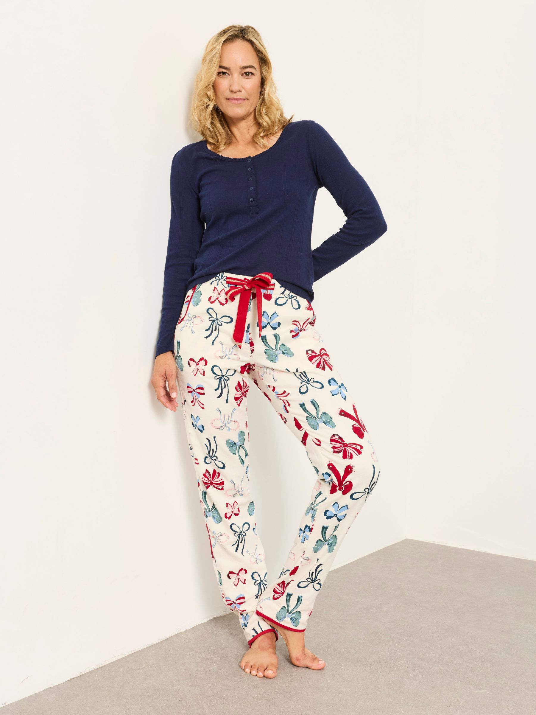 Eva Ivory Bow Pyjama Bottoms - Image 4 of 8